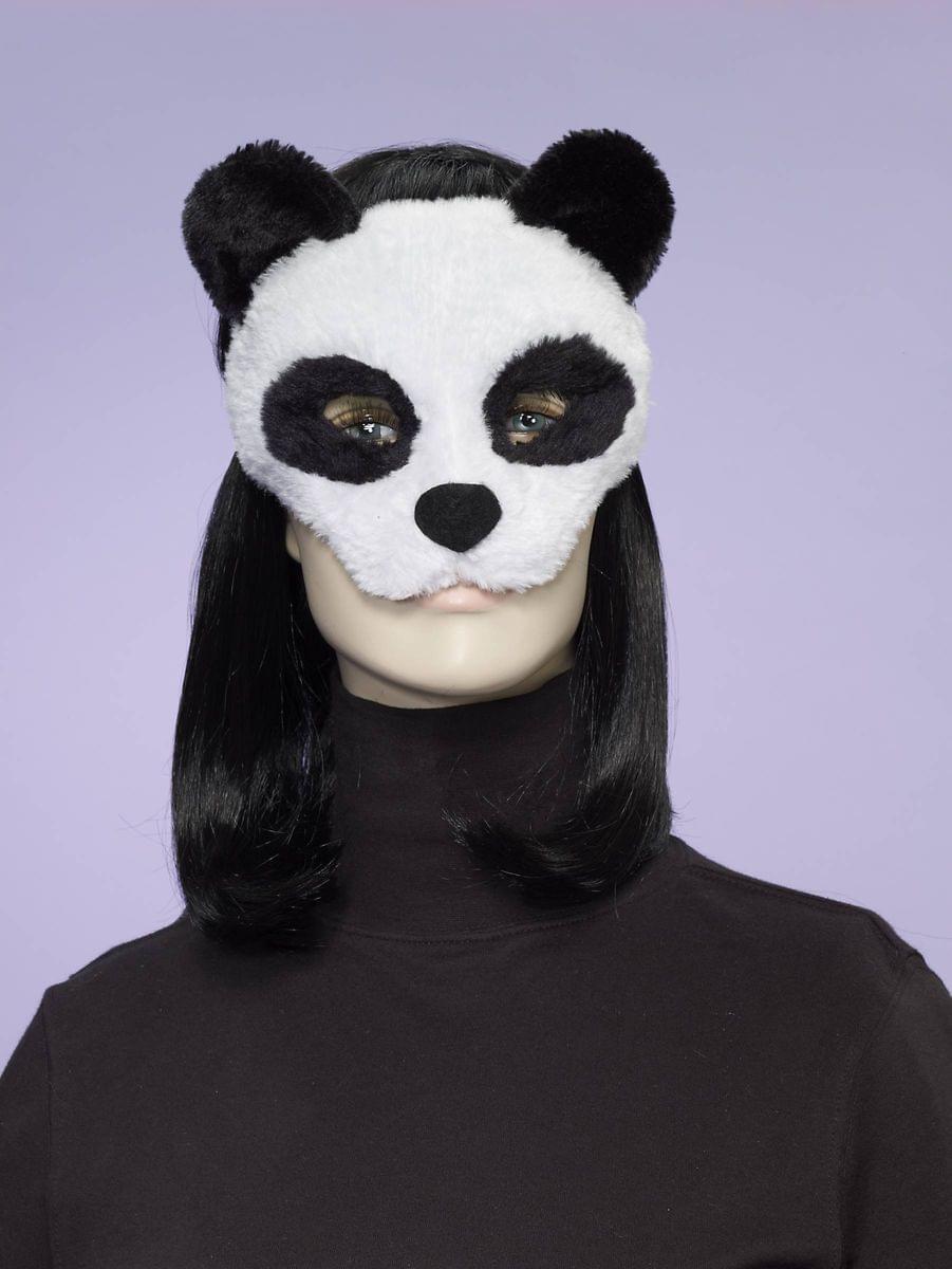Deluxe Fuzzy Animal Mask Adult: Panda