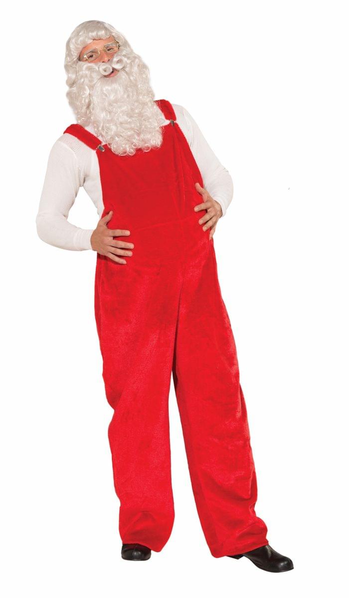Santa's Red Costume Overalls Adult