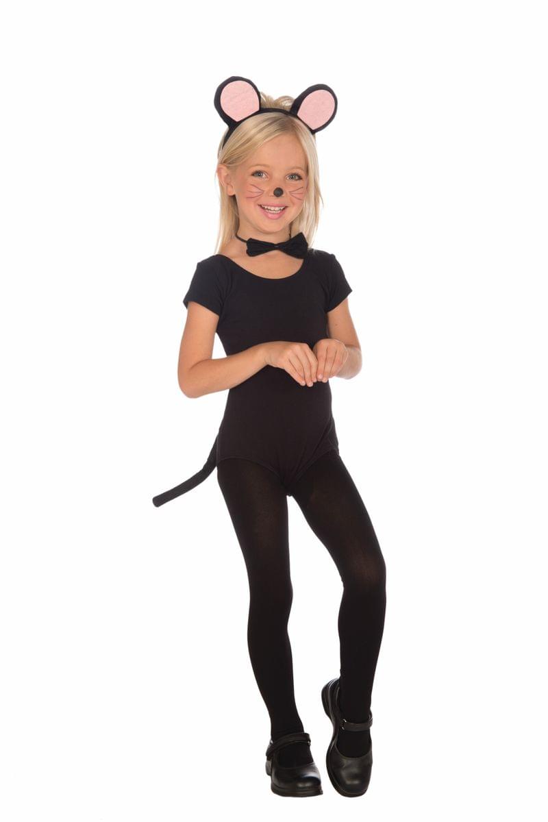 Plush Black Mouse Costume Kit Child