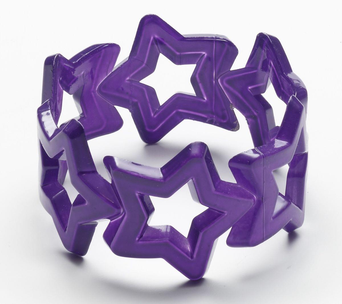 Club Candy Star Bangle Costume Bracelet: Purple