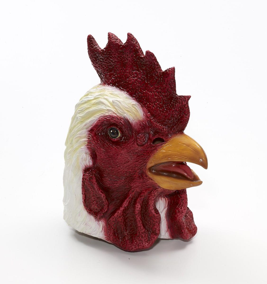 Latex Animal Costume Mask Adult: Rooster