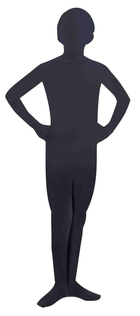 Disappearing Man Stretch Costume Jumpsuit Teen: Black