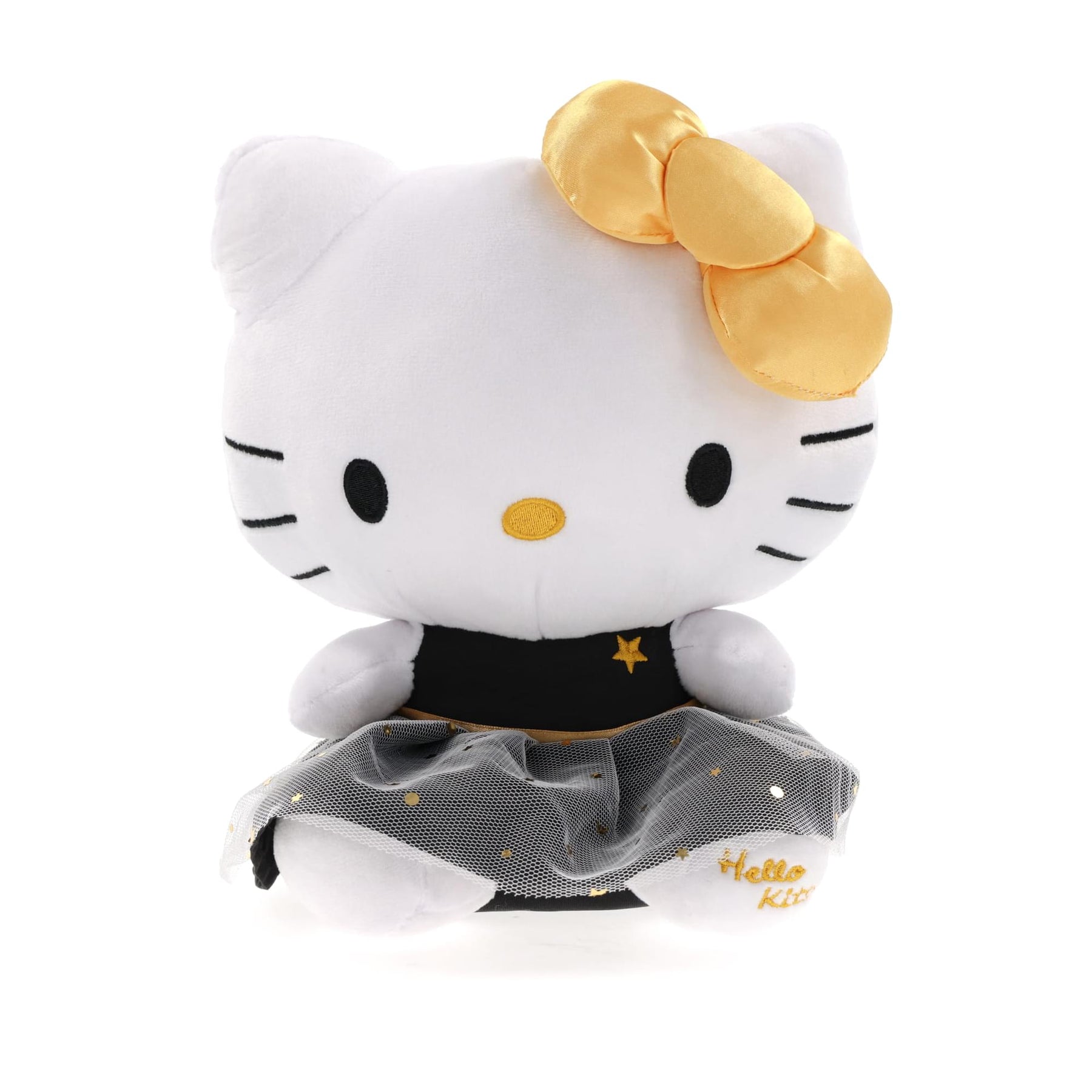 Sanrio Hello Kitty Black/Gold Dress 9.5 Inch Plush | Free Shipping Sanrio Hello Kitty Black/Gold Dress 9.5 Inch Plush | Free Shipping