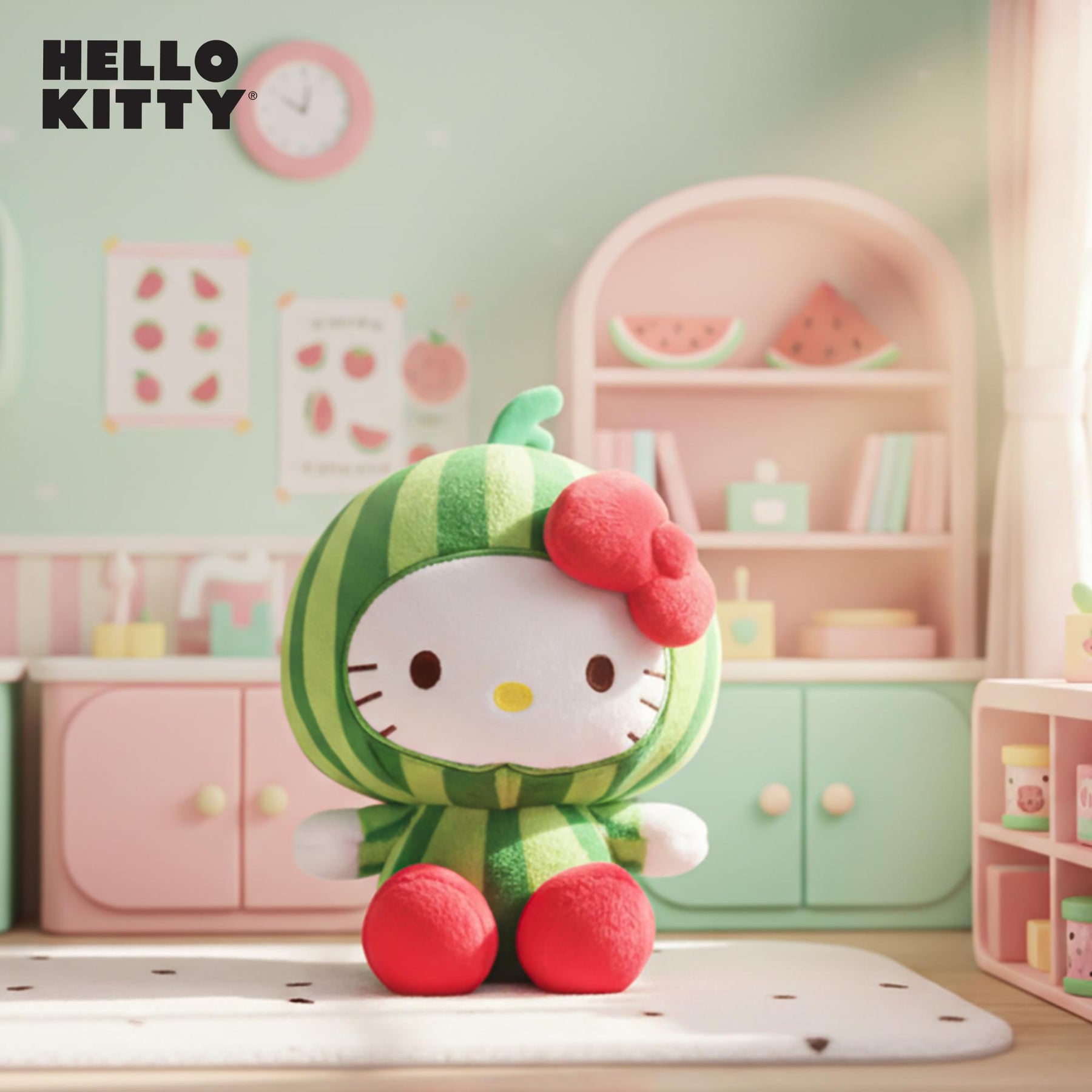 Sanrio Hello Kitty Fruit Costume 6 Inch Plush | Watermelon