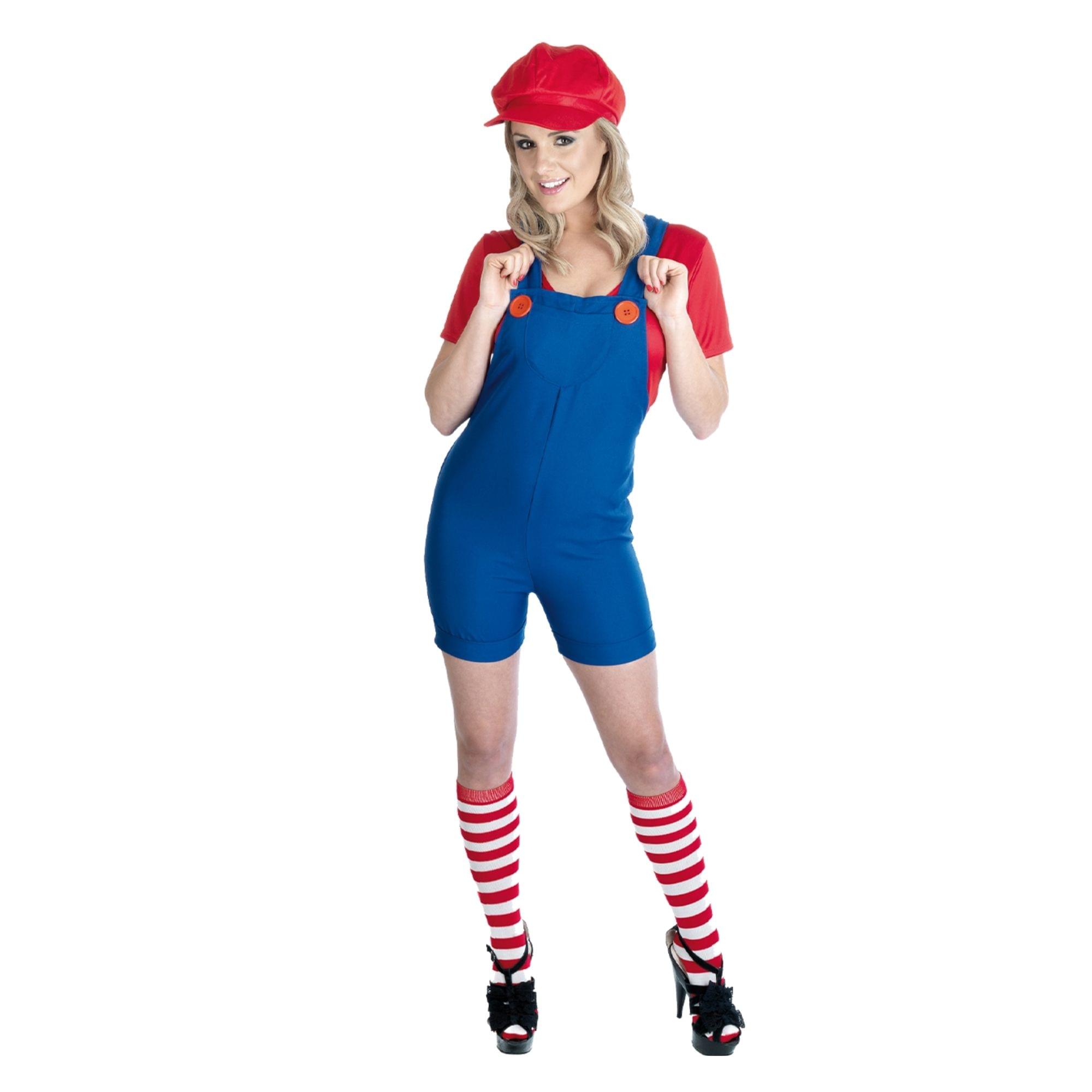 Sexy Red Plumber Adult Costume