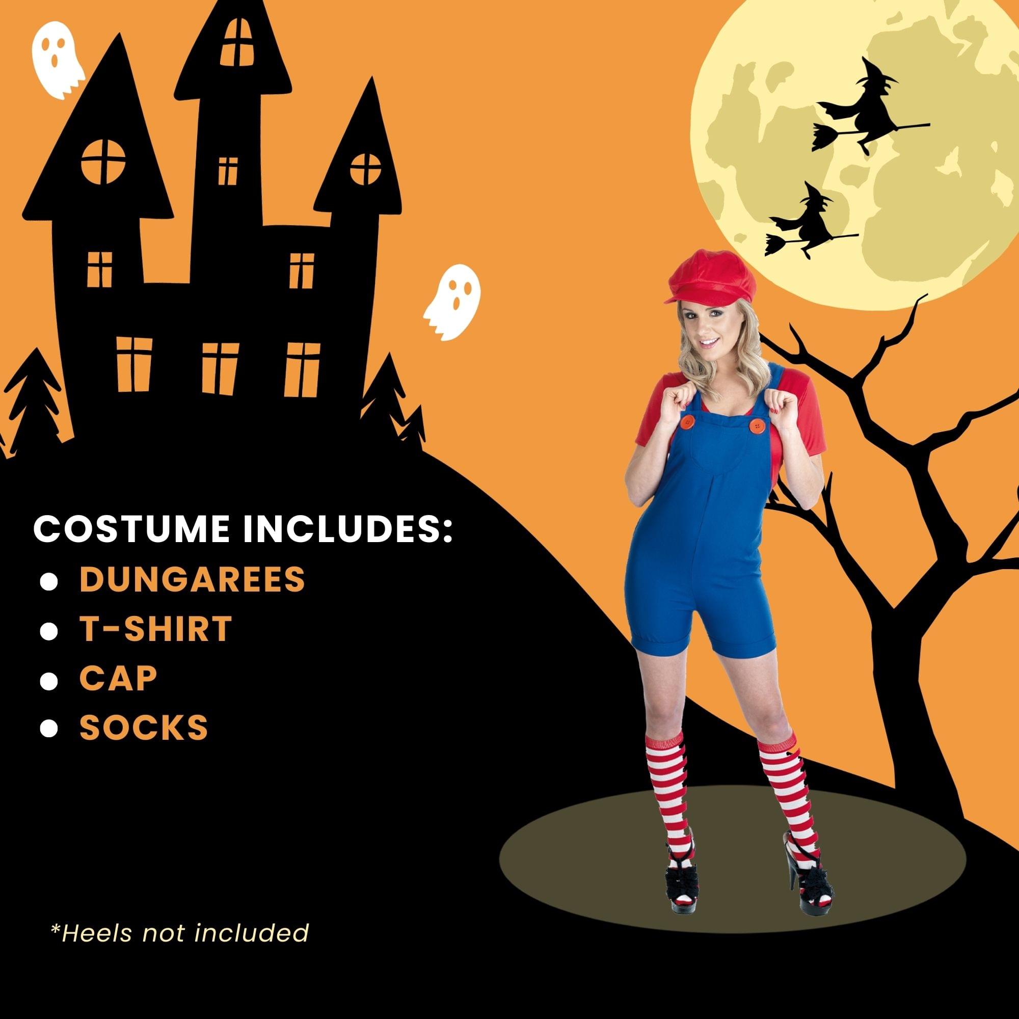 Sexy Red Plumber Adult Costume