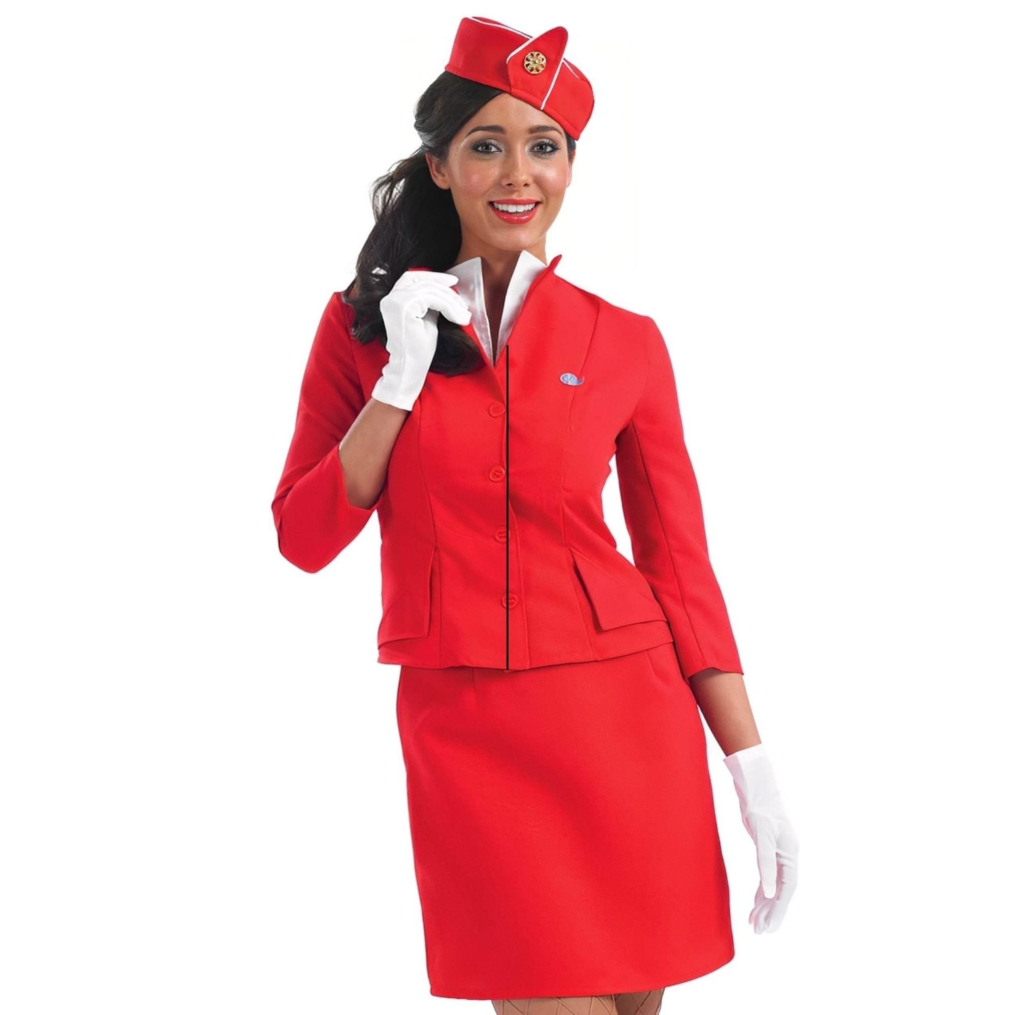 Red Cabin Crew Women's Costume