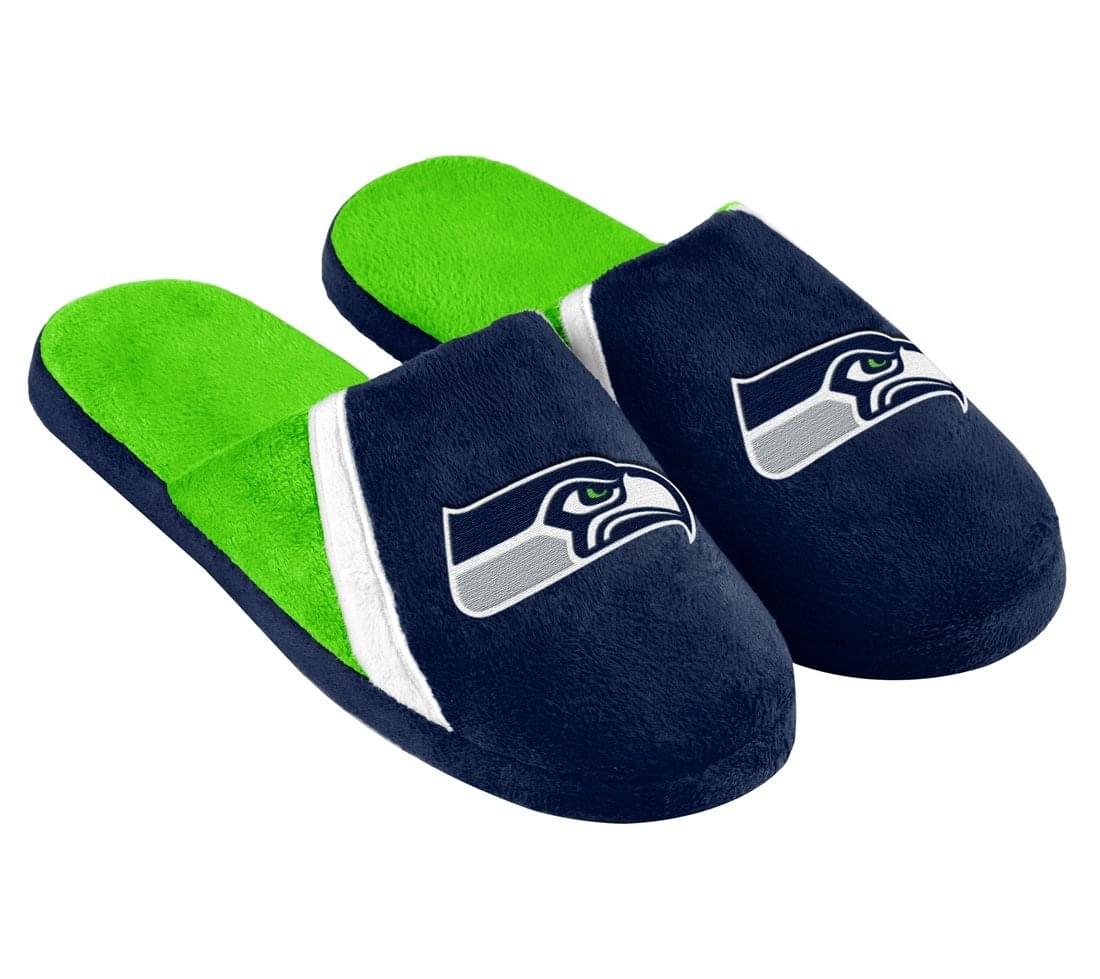 Seattle Seahawks NFL Swoop Logo Slide Slippers