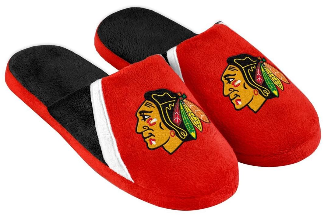 Chicago Blackhawks NHL Swoop Logo Slide Slippers