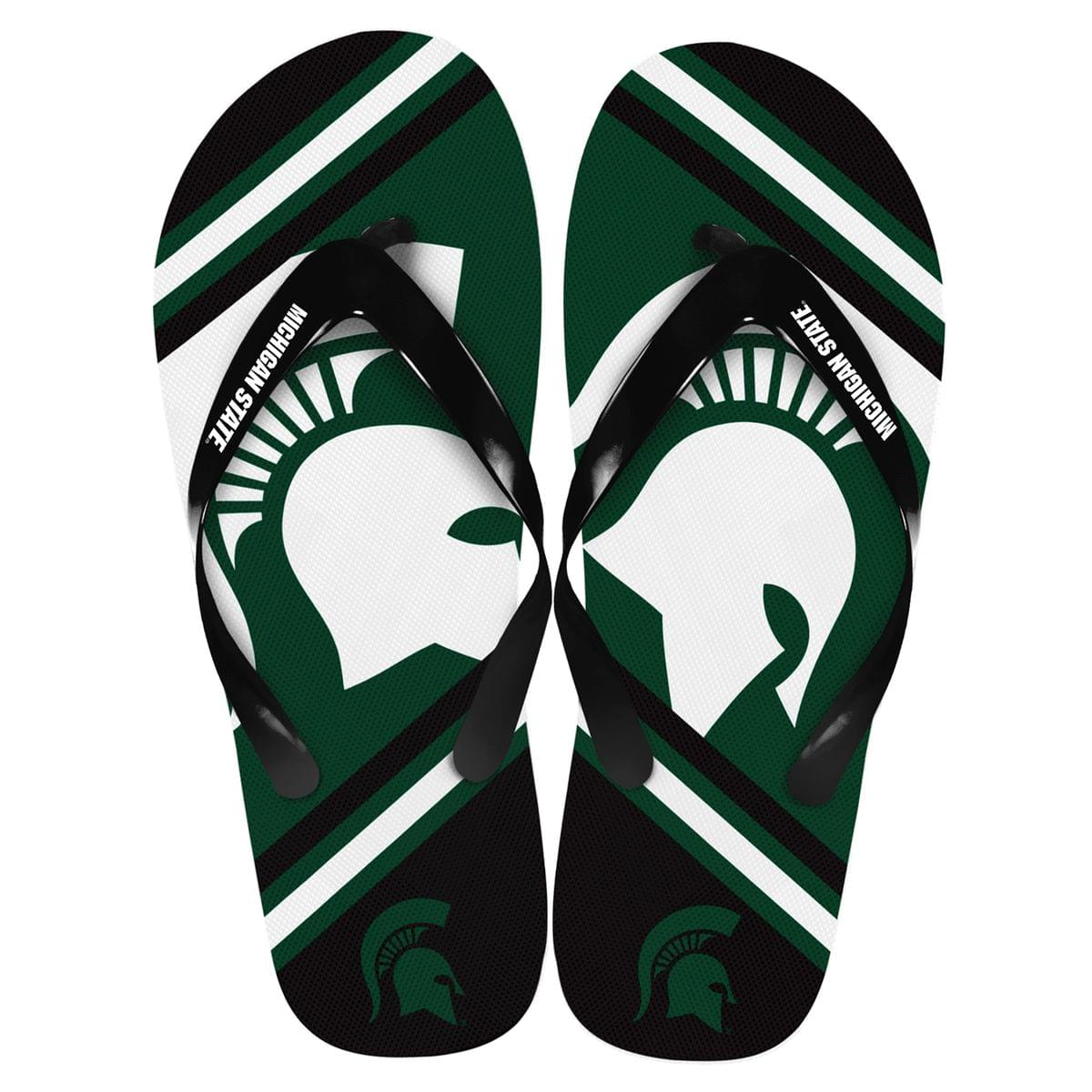 Michigan State Spartans Unisex Big Logo Flip Flops