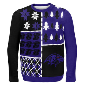 Baltimore Ravens Busy Block NFL Ugly Sweater