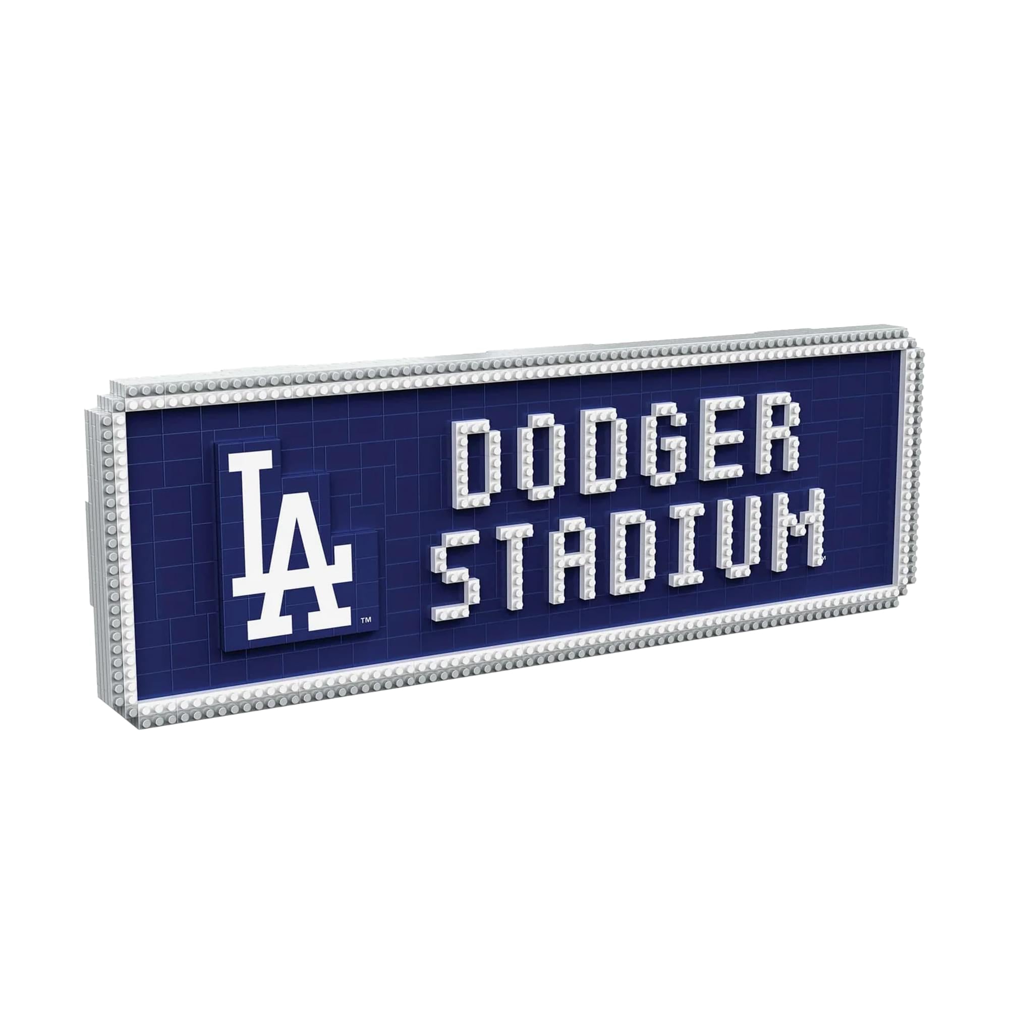 MLB Los Angeles Dodgers 3D BRXLZ Stadium Street Sign Approx 698 Piece Building Set