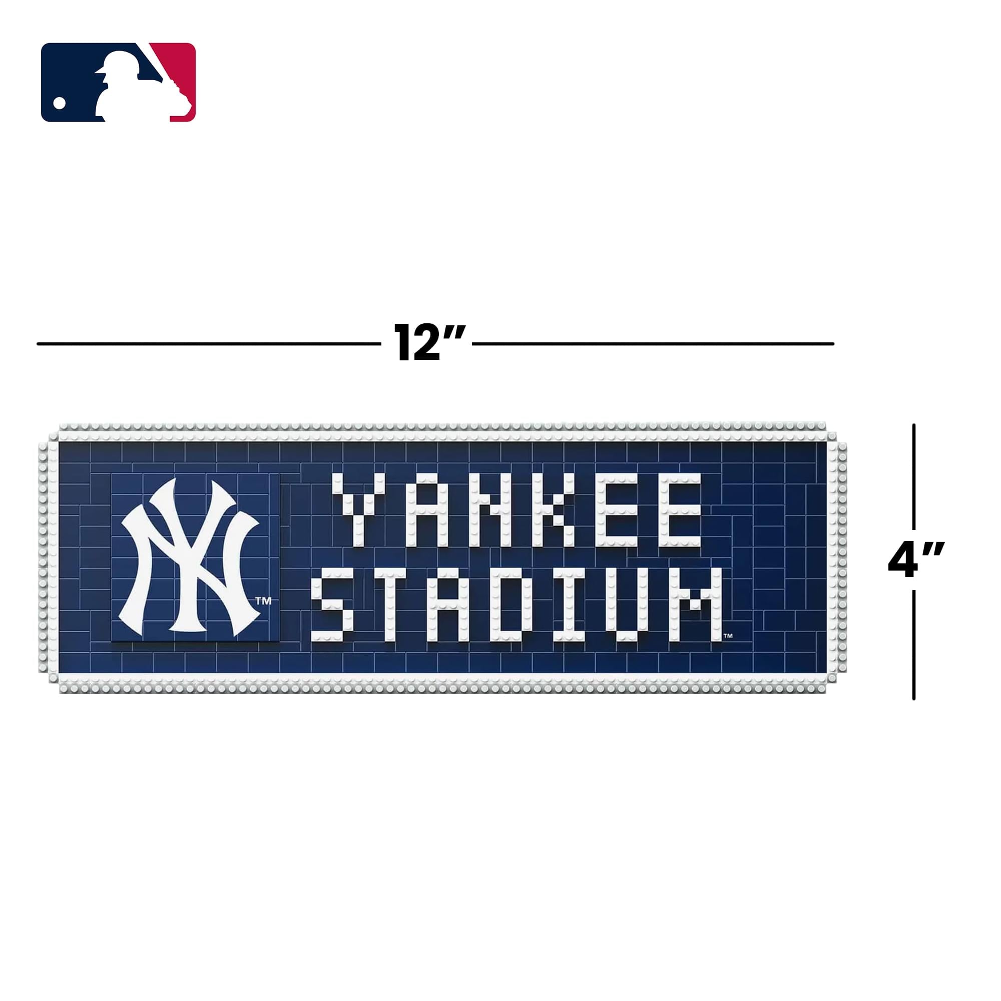 MLB New York Yankees 3D BRXLZ Stadium Street Sign Approx 688 Piece Building Set