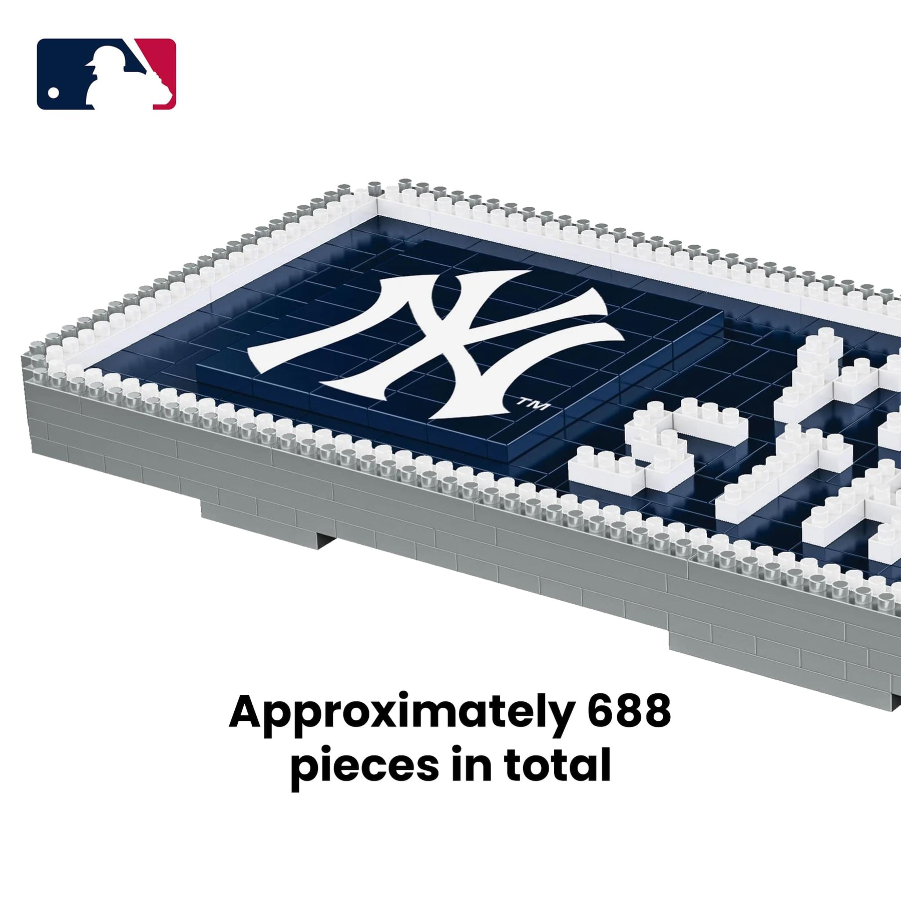 MLB New York Yankees 3D BRXLZ Stadium Street Sign Approx 688 Piece Building Set