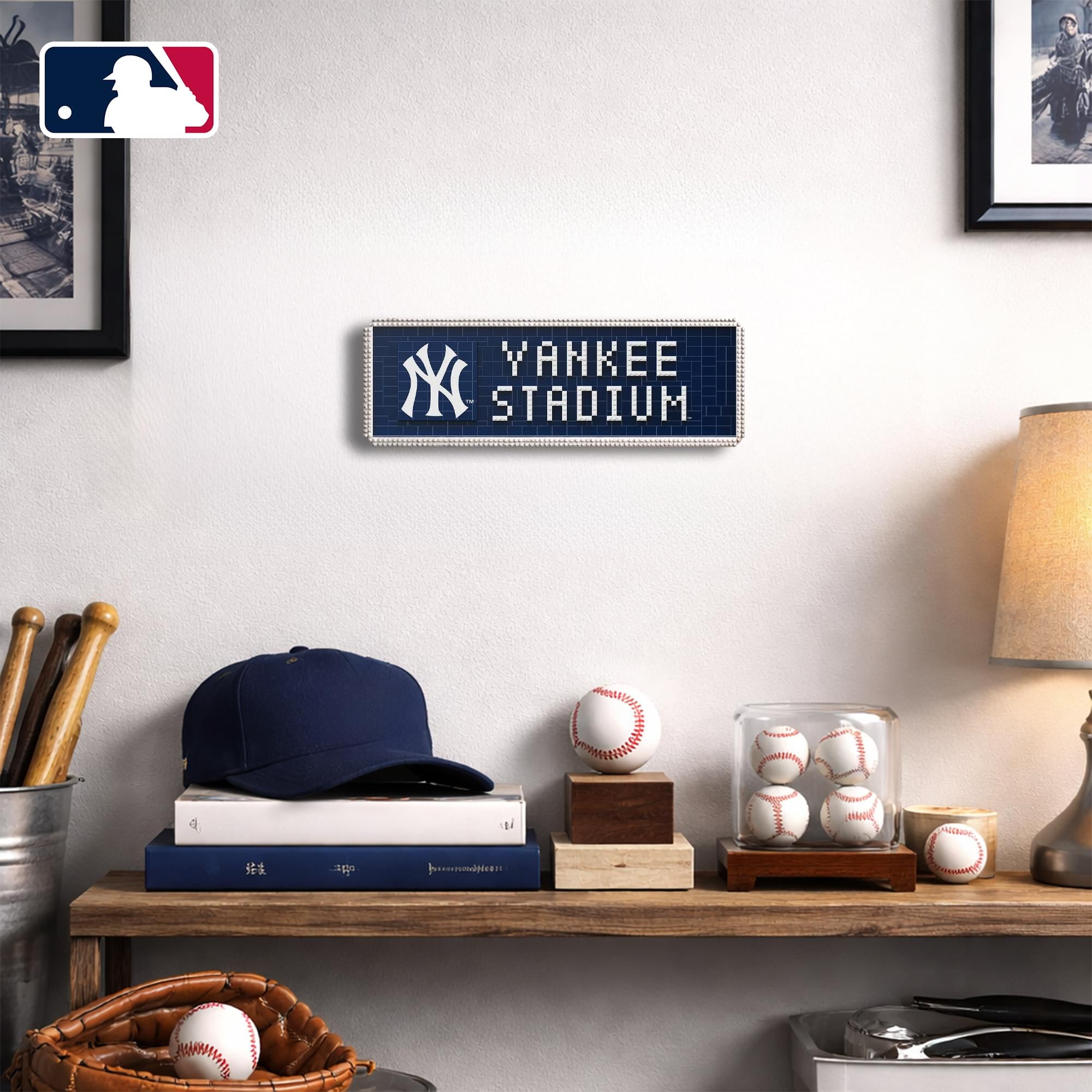 MLB New York Yankees 3D BRXLZ Stadium Street Sign Approx 688 Piece Building Set