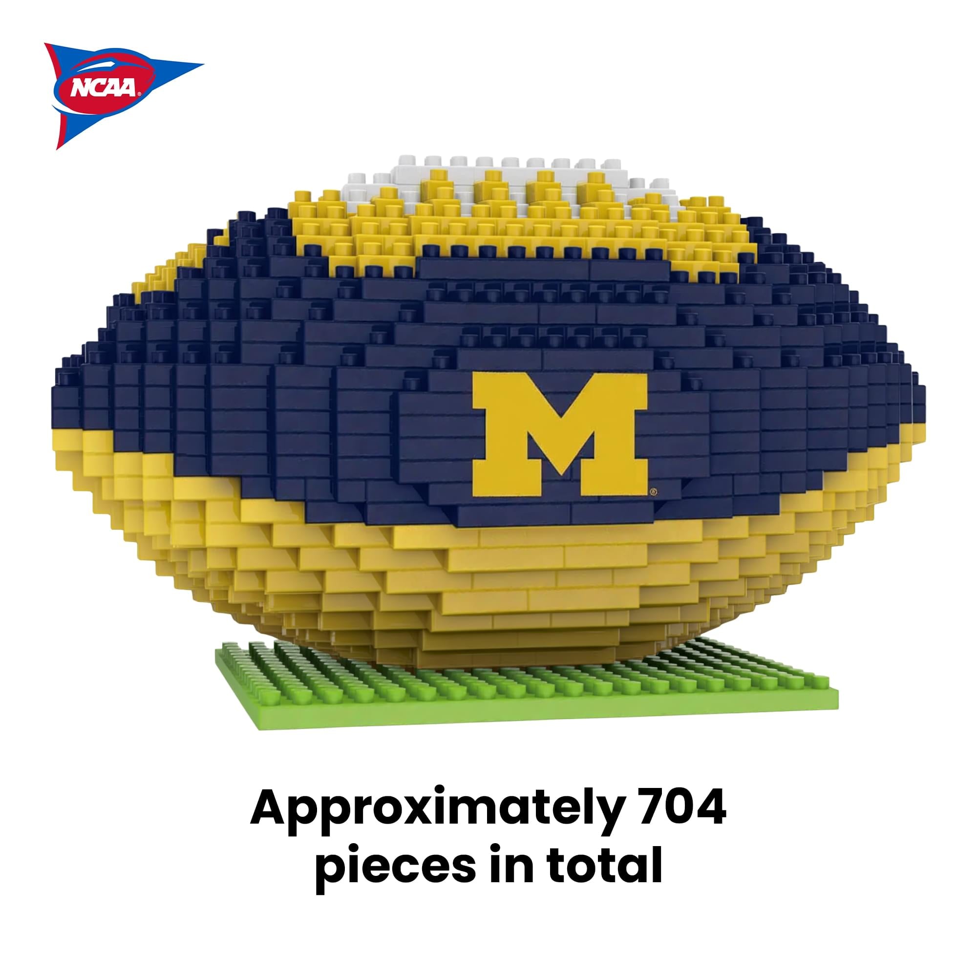 Michigan Wolverines NCAA Brxlz Football 704-Piece Building Block Set