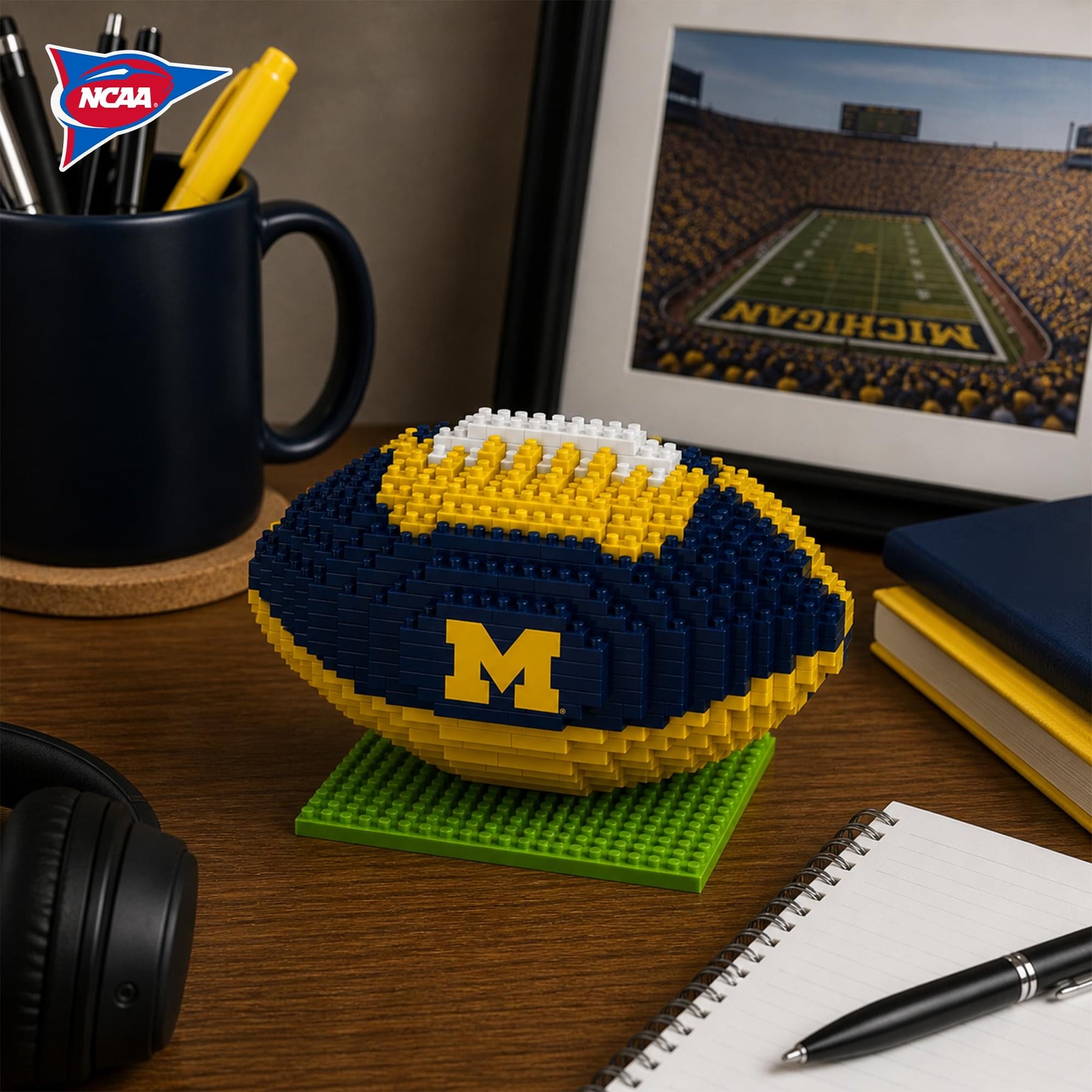 Michigan Wolverines NCAA Brxlz Football 704-Piece Building Block Set