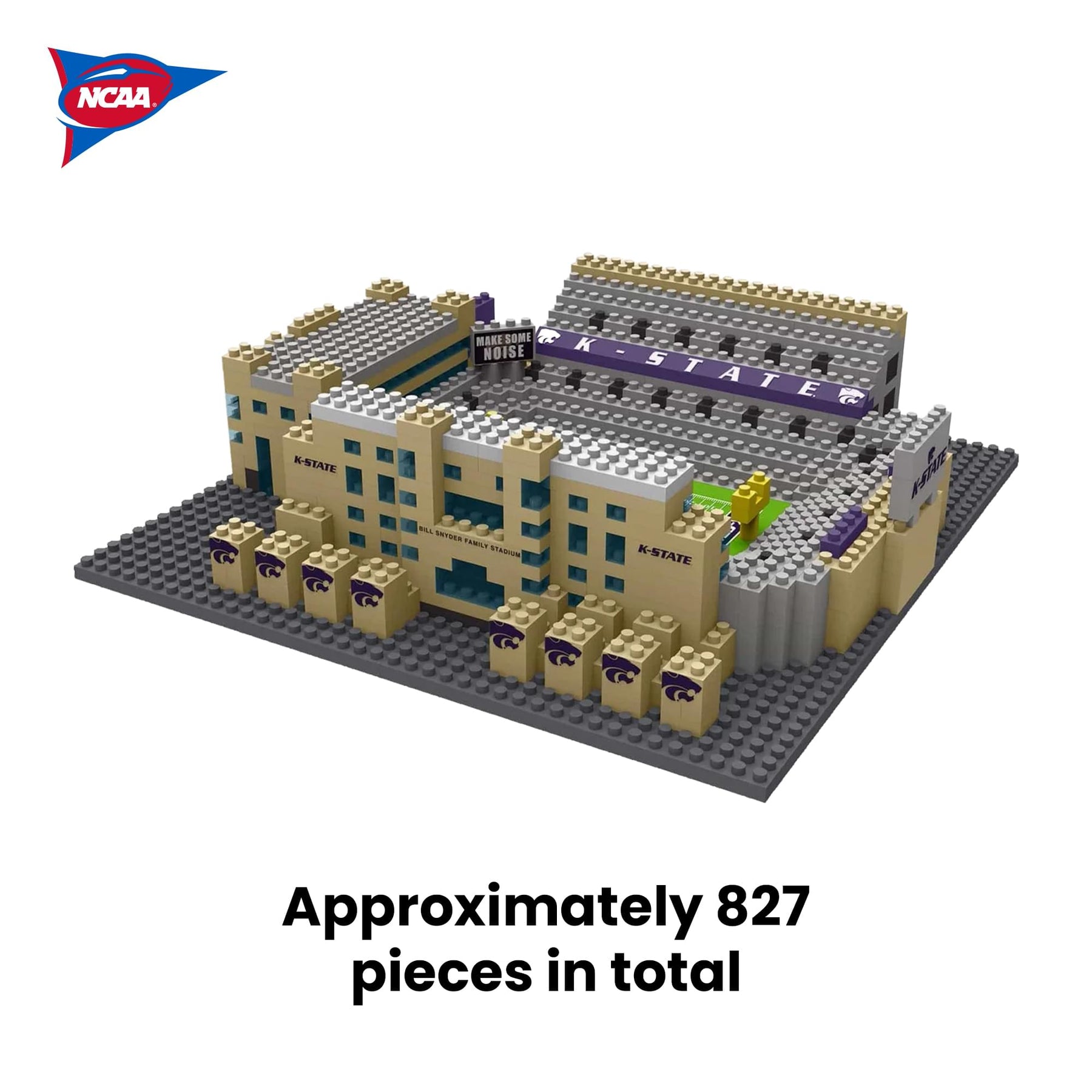 Kansas State Wildcats NCAA BRXLZ Mini Stadium 827-Piece Building Block Set