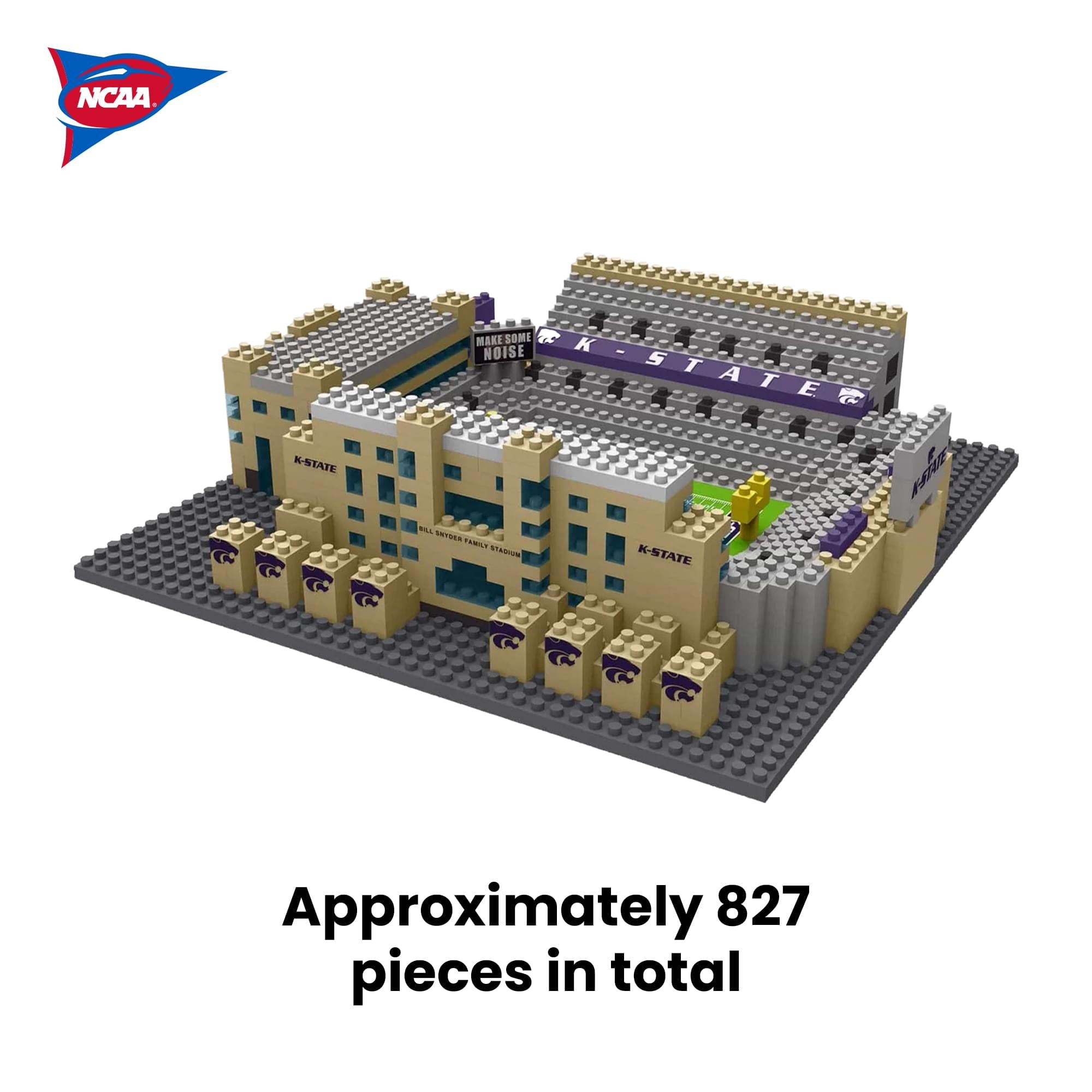 Kansas State Wildcats NCAA BRXLZ Mini Stadium 827-Piece Building Block Set