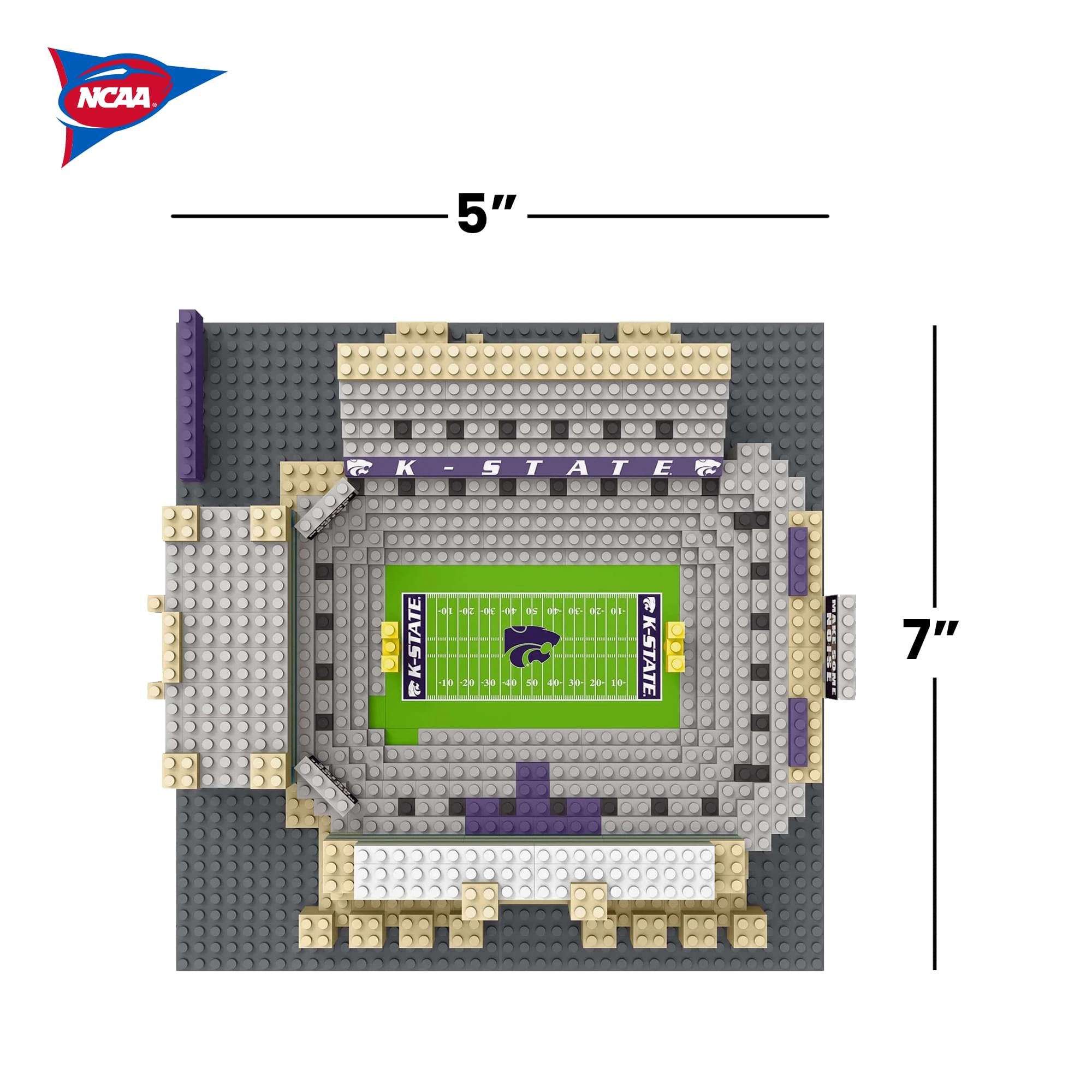 Kansas State Wildcats NCAA BRXLZ Mini Stadium 827-Piece Building Block Set