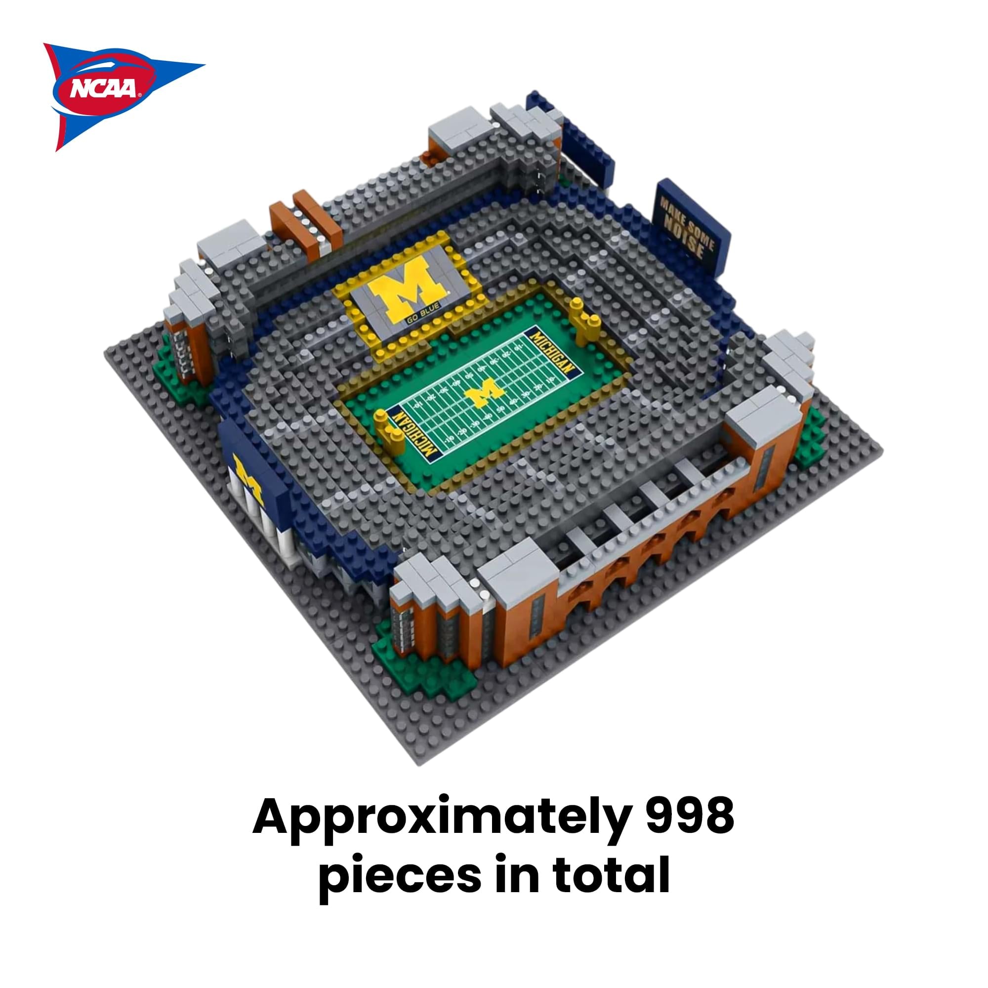 Michigan Wolverines NCAA BRXLZ Mini Stadium 998-Piece Building Block Set