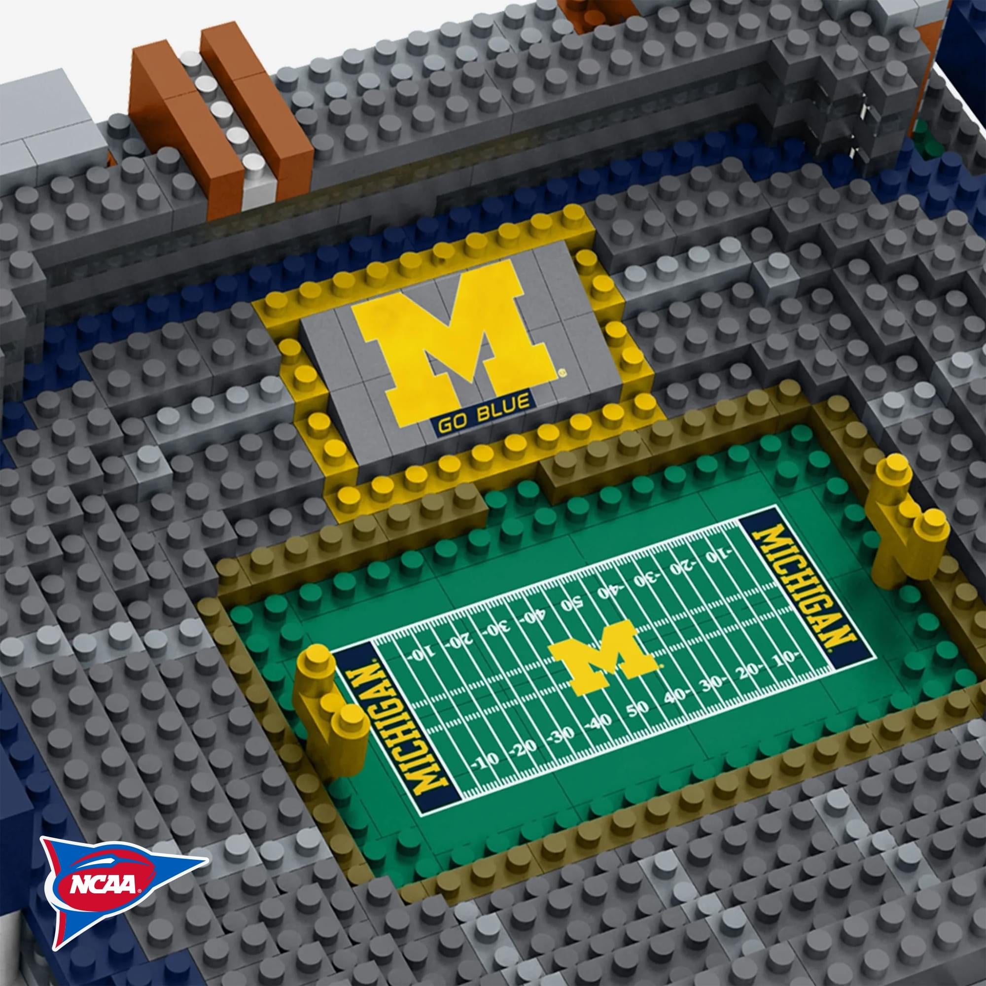 Michigan Wolverines NCAA BRXLZ Mini Stadium 998-Piece Building Block Set