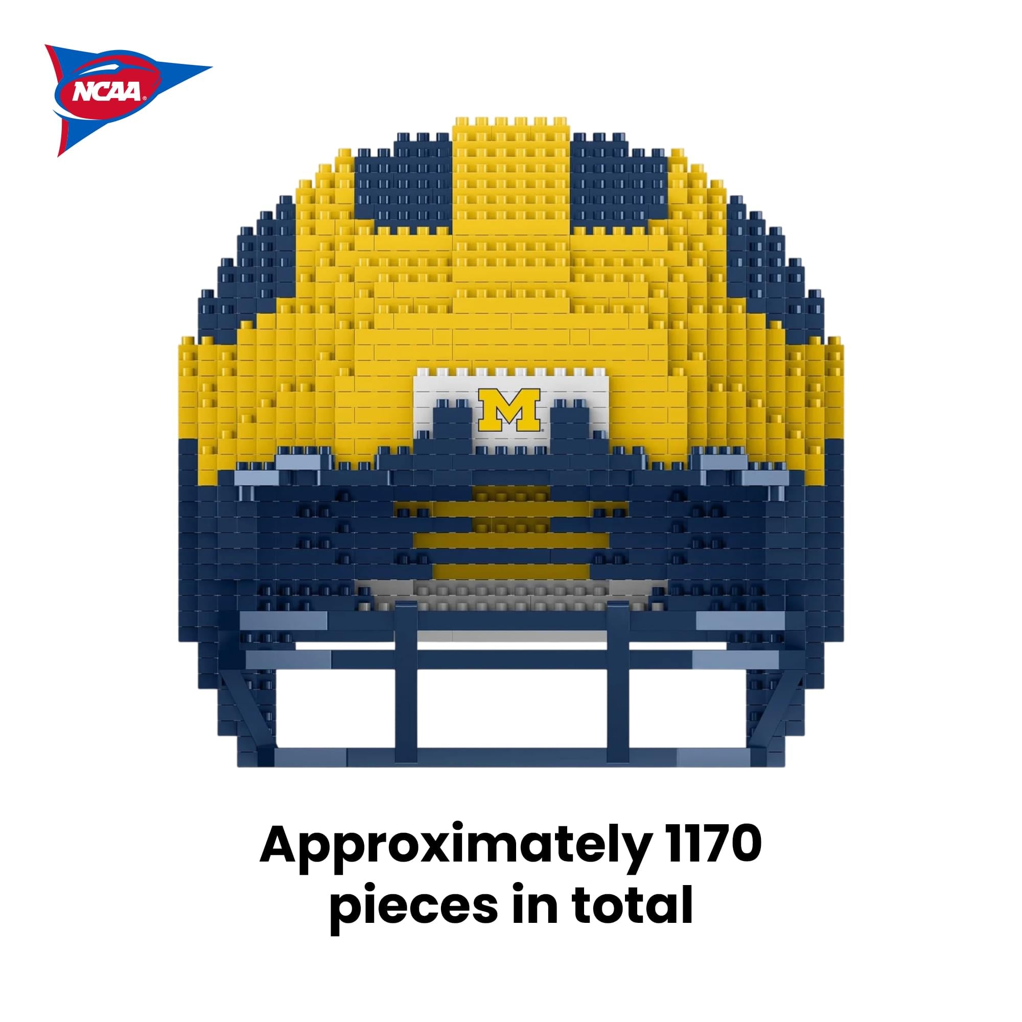 Michigan Wolverines NCAA BRXLZ Replica Helmet 1170 Piece Building Block Set