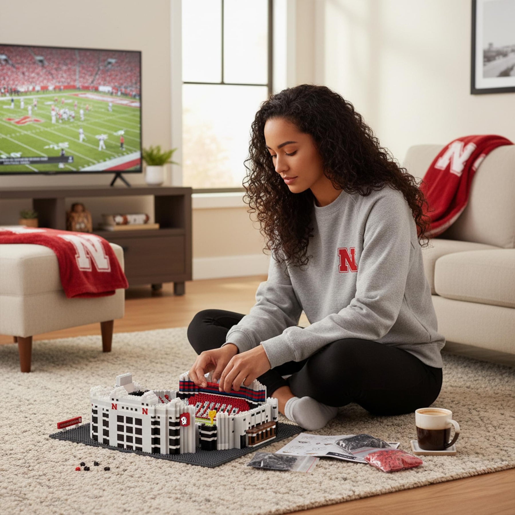 Nebraska Cornhuskers NCAA BRXLZ Stadium 4648-Piece Building Block Set