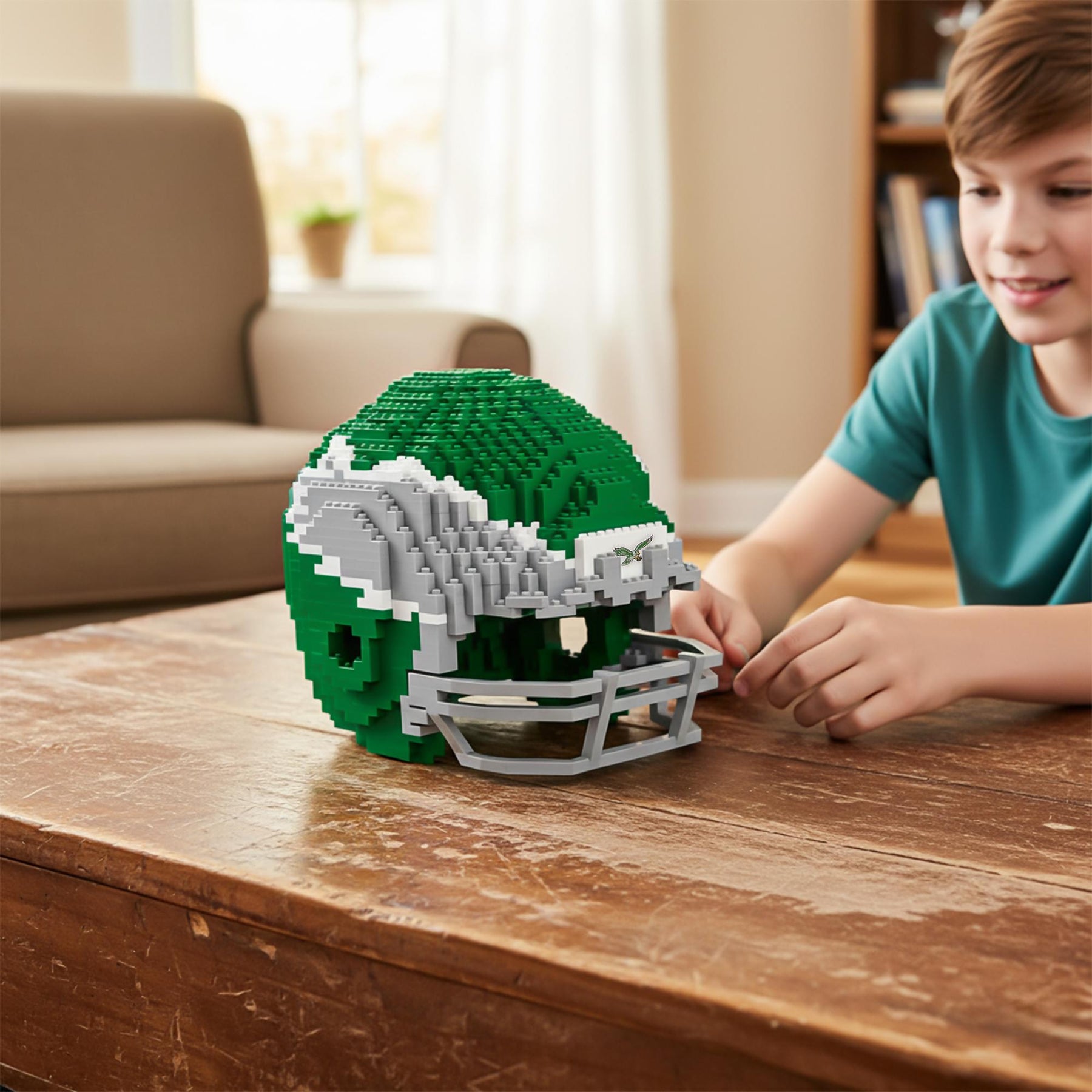 Philadelphia Eagles (Alt) NFL FOCO BRXLZ Helmet Building Block Set