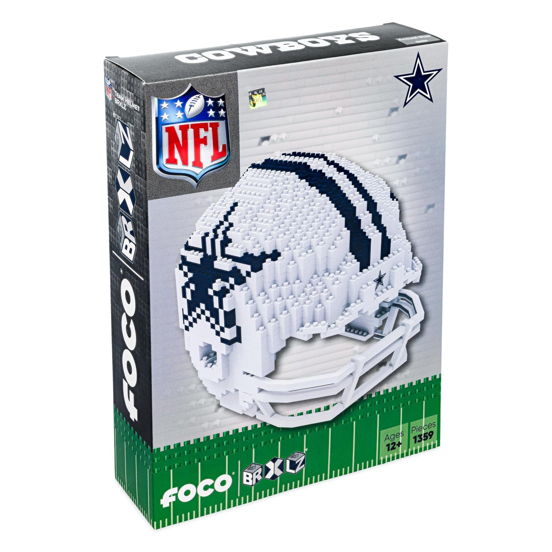 Dallas Cowboys NFL FOCO BRXLZ Helmet Building Block Set