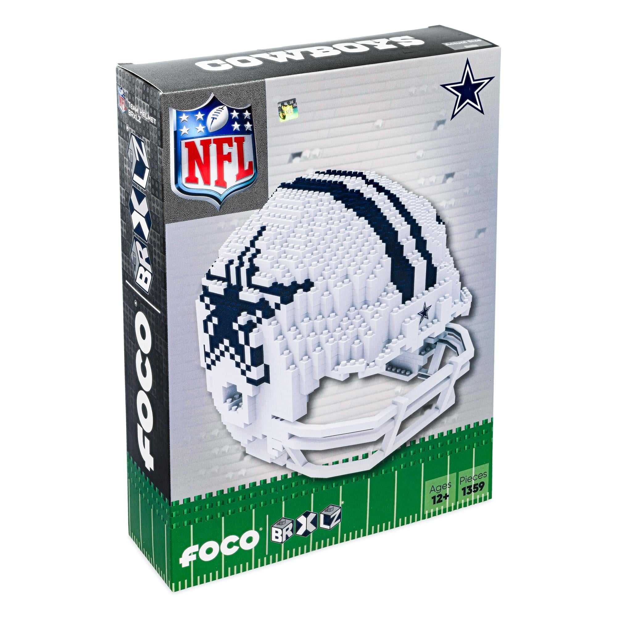 Dallas Cowboys NFL FOCO BRXLZ Helmet Building Block Set