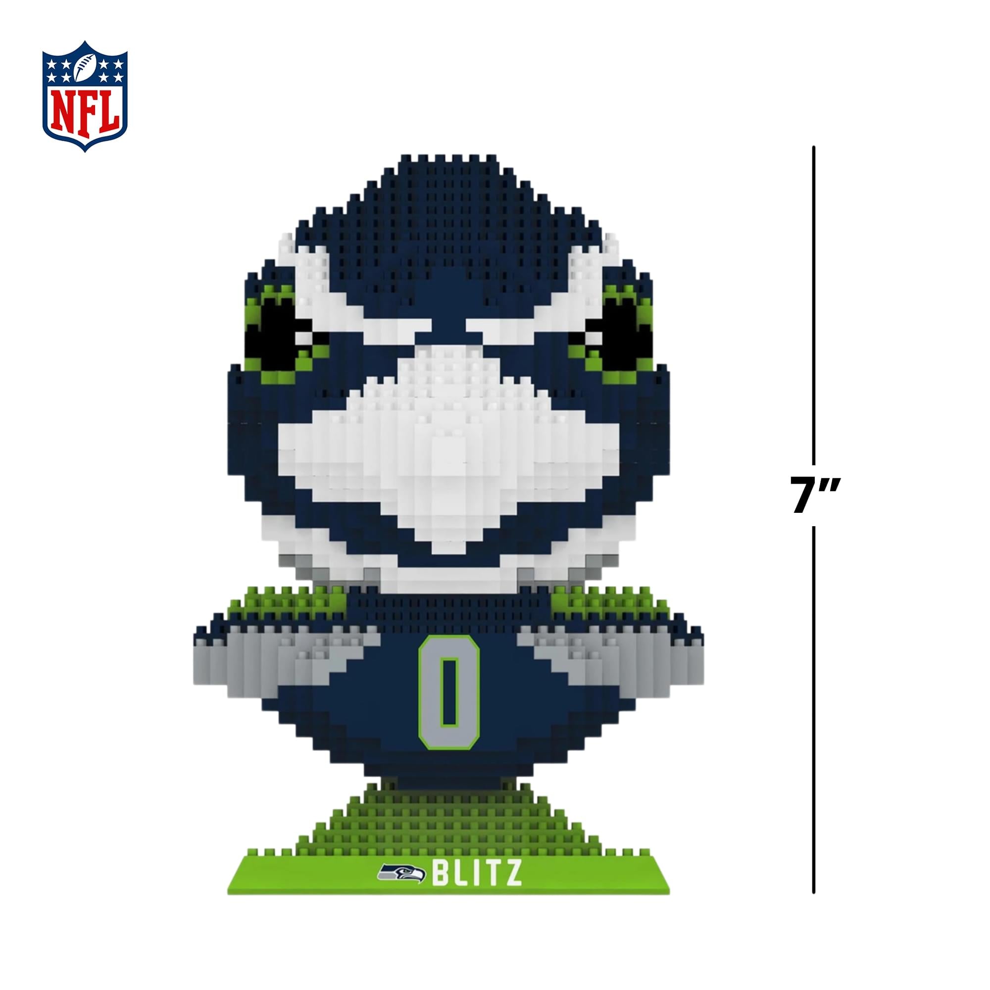 Seattle Seahawks NFL BRXLZ Mascot Bust 1557-Piece Building Block Set