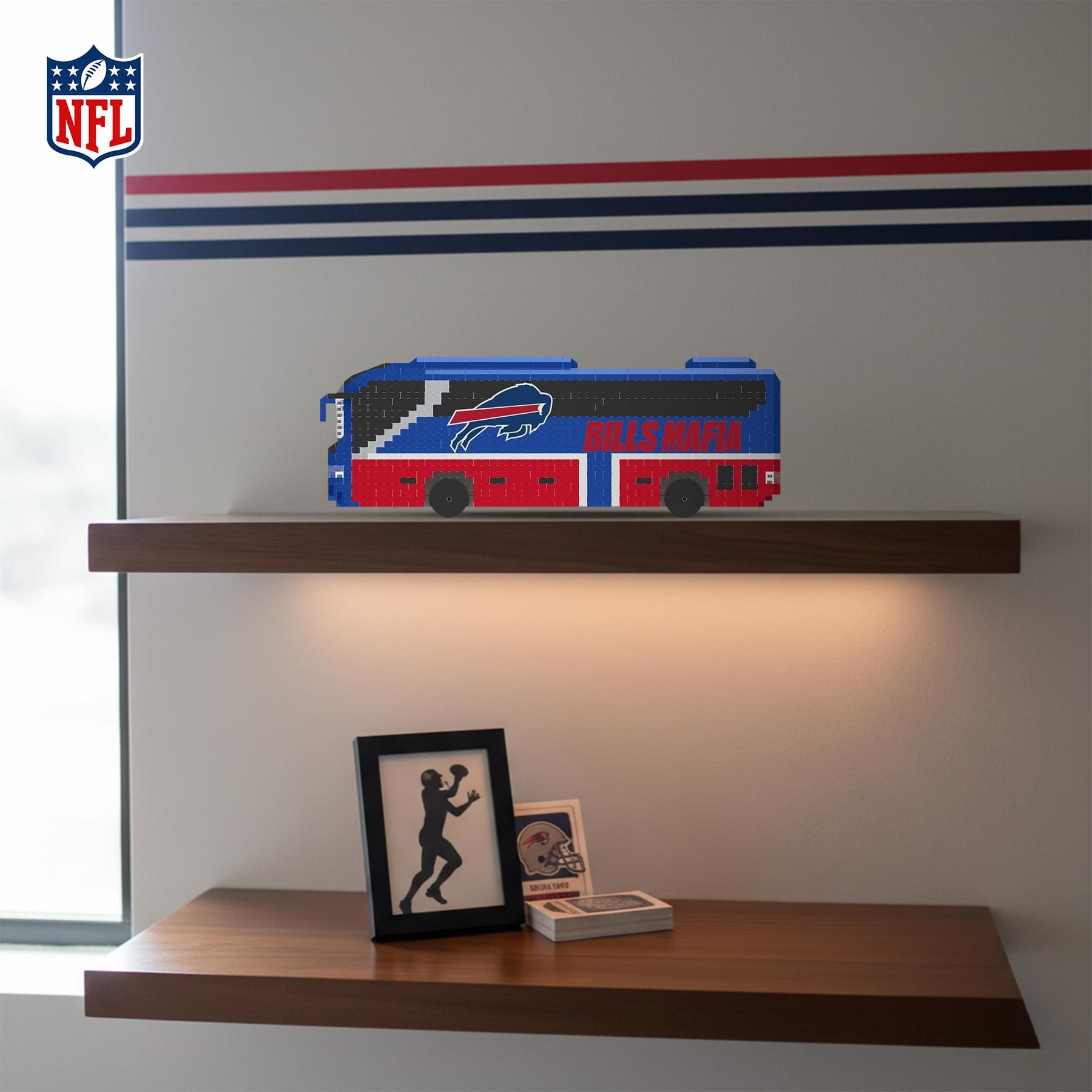 Buffalo Bills NFL BRXLZ Team Bus 1236-Piece Building Block Set