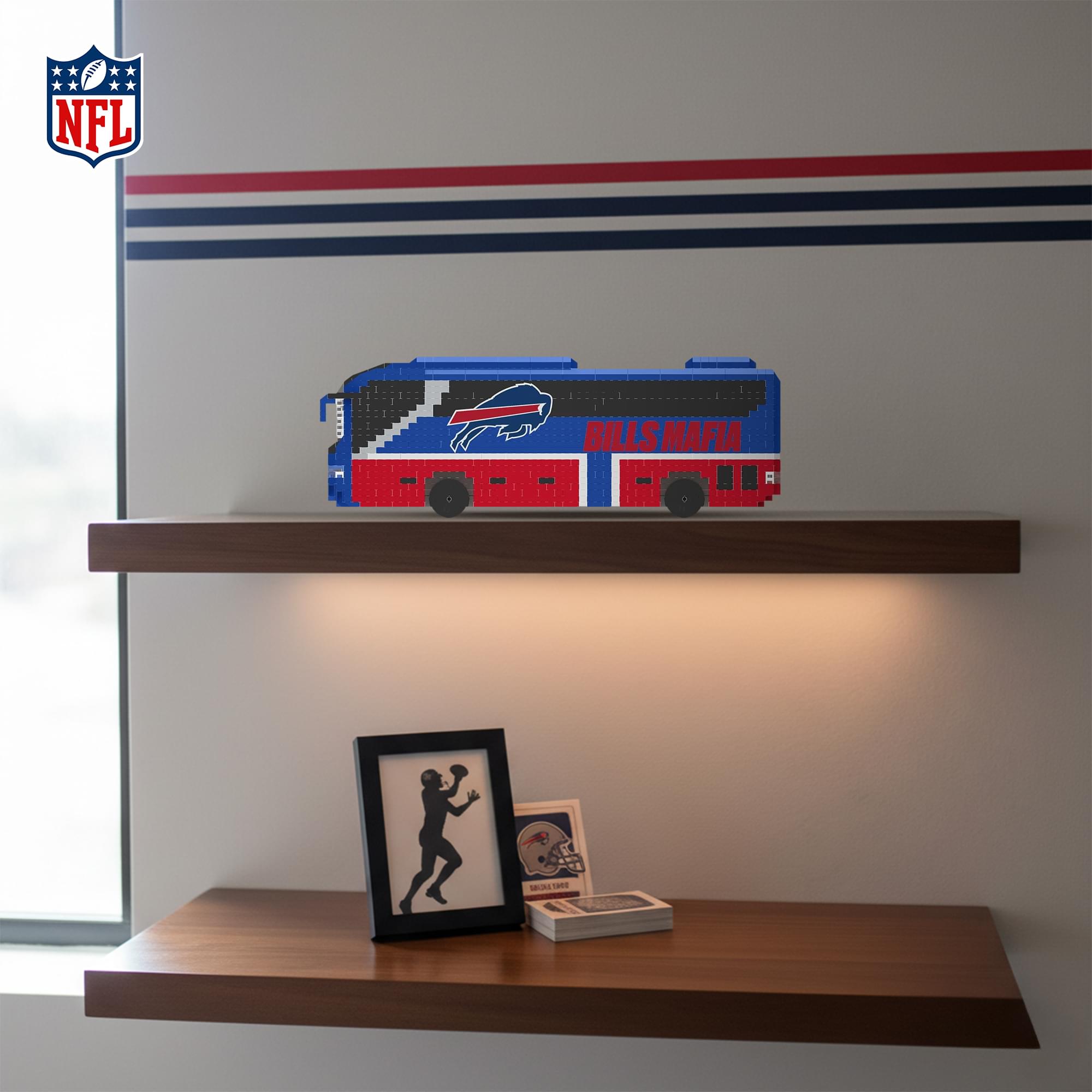 Buffalo Bills NFL BRXLZ Team Bus 1236-Piece Building Block Set