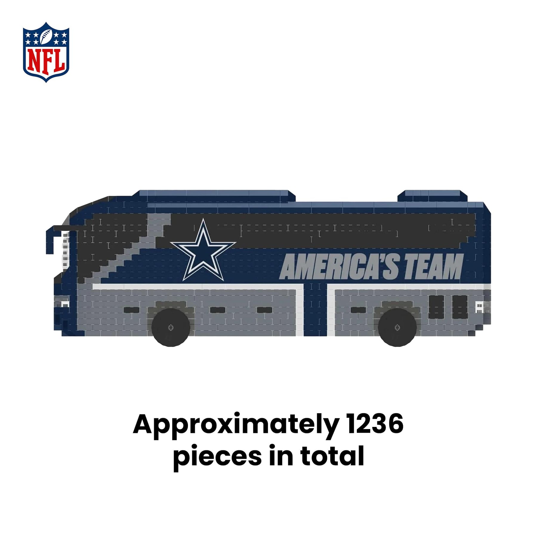Dallas Cowboys NFL BRXLZ Team Bus 1236-Piece Building Block Set