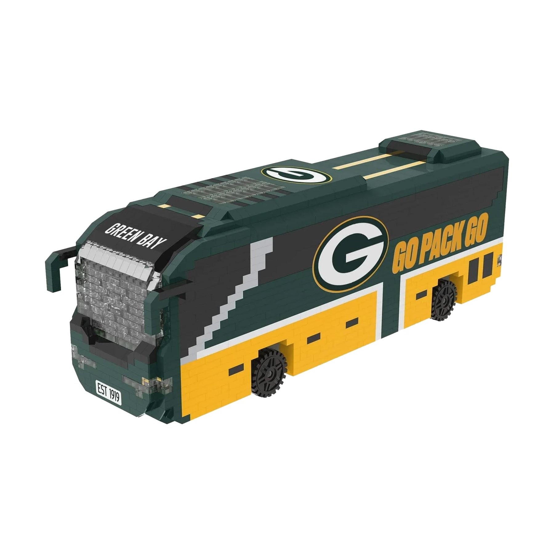 Green Bay Packers NFL BRXLZ Team Bus 1235-Piece Building Block Set