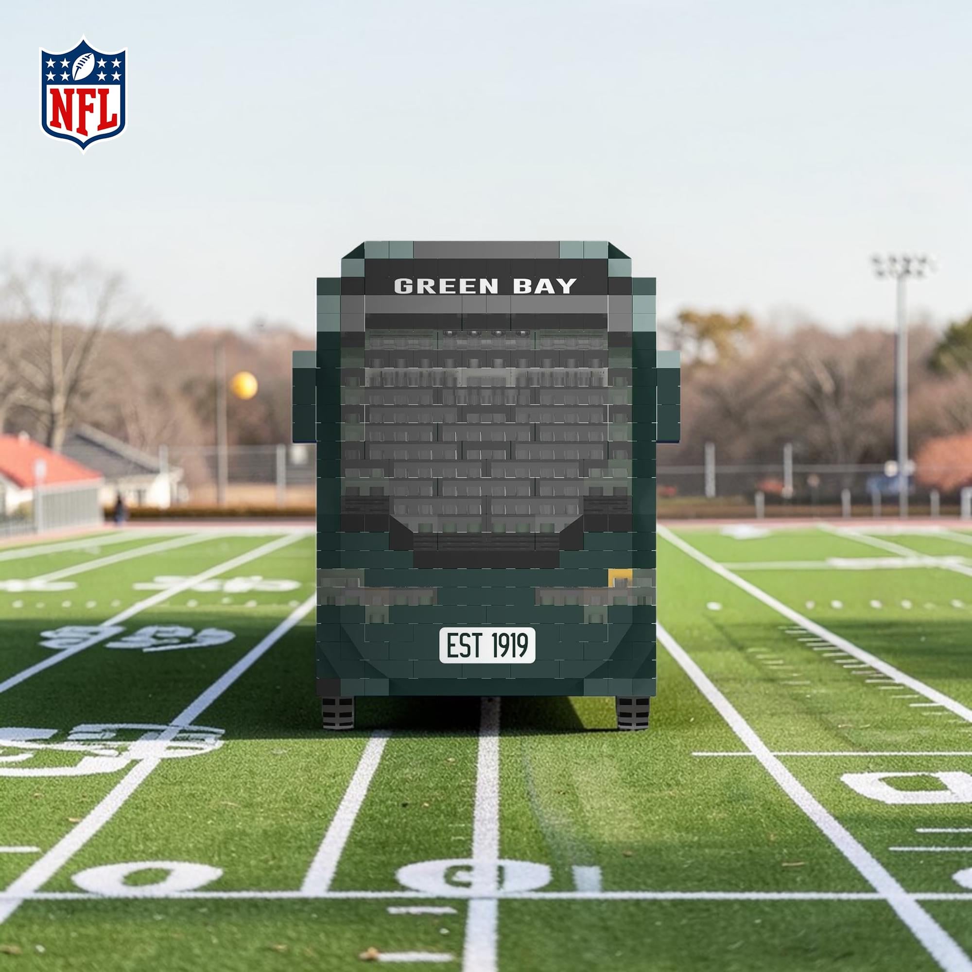Green Bay Packers NFL BRXLZ Team Bus 1235-Piece Building Block Set