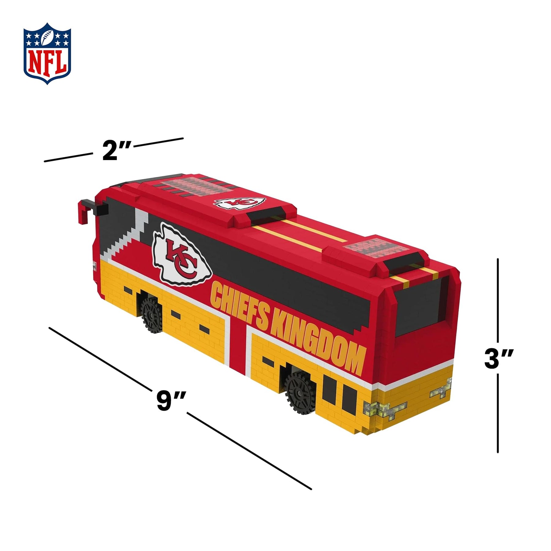 Kansas City Chiefs NFL BRXLZ Team Bus 1236-Piece Building Block Set
