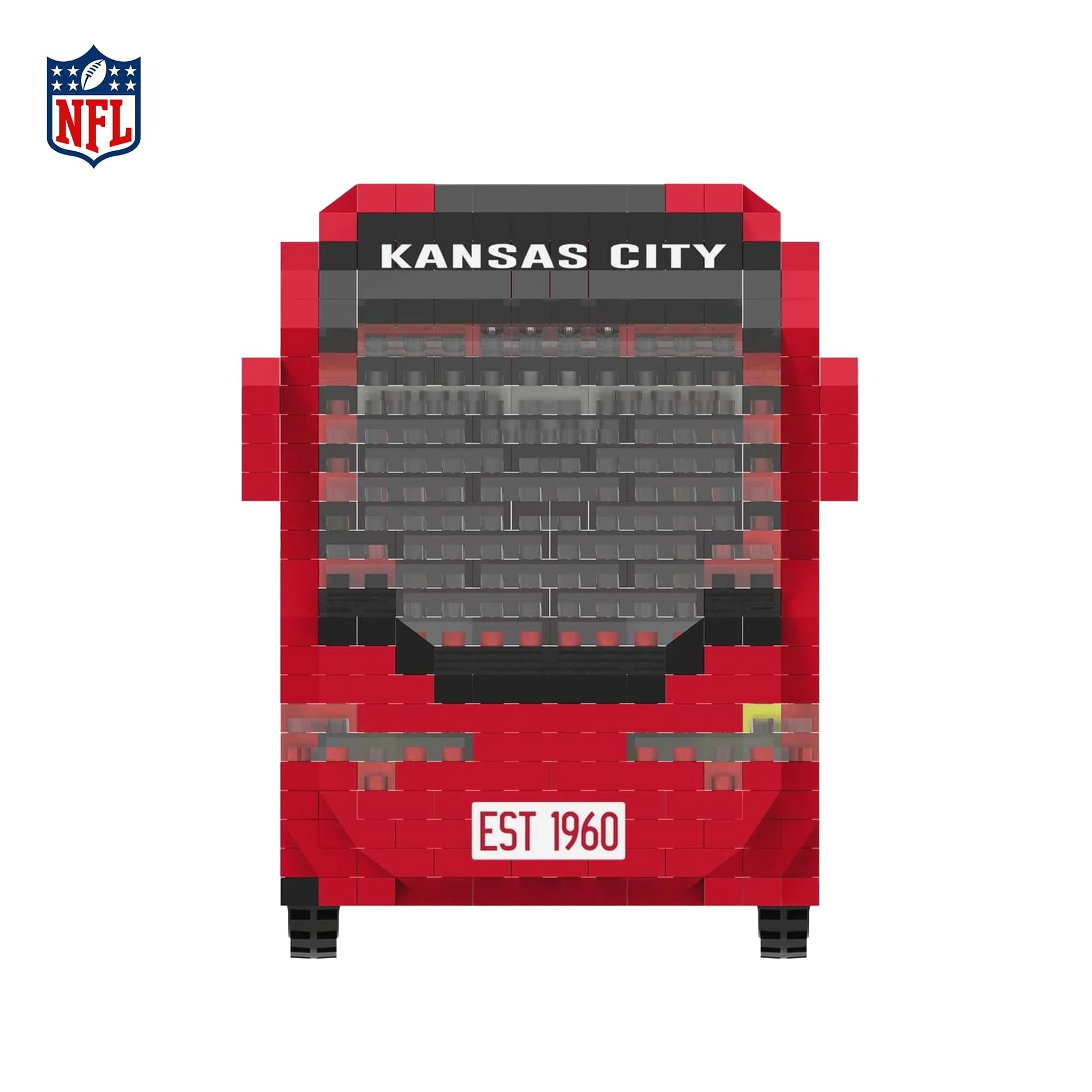 Kansas City Chiefs NFL BRXLZ Team Bus 1236-Piece Building Block Set
