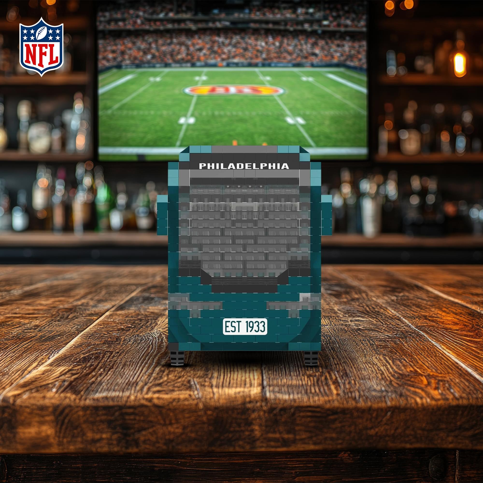 Philadelphia Eagles NFL BRXLZ Team Bus 1236-Piece Building Block Set