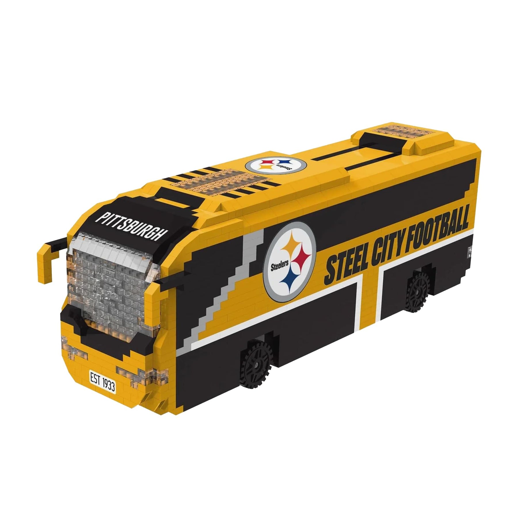 Pittsburgh Steelers NFL BRXLZ Team Bus 1235-Piece Building Block Set