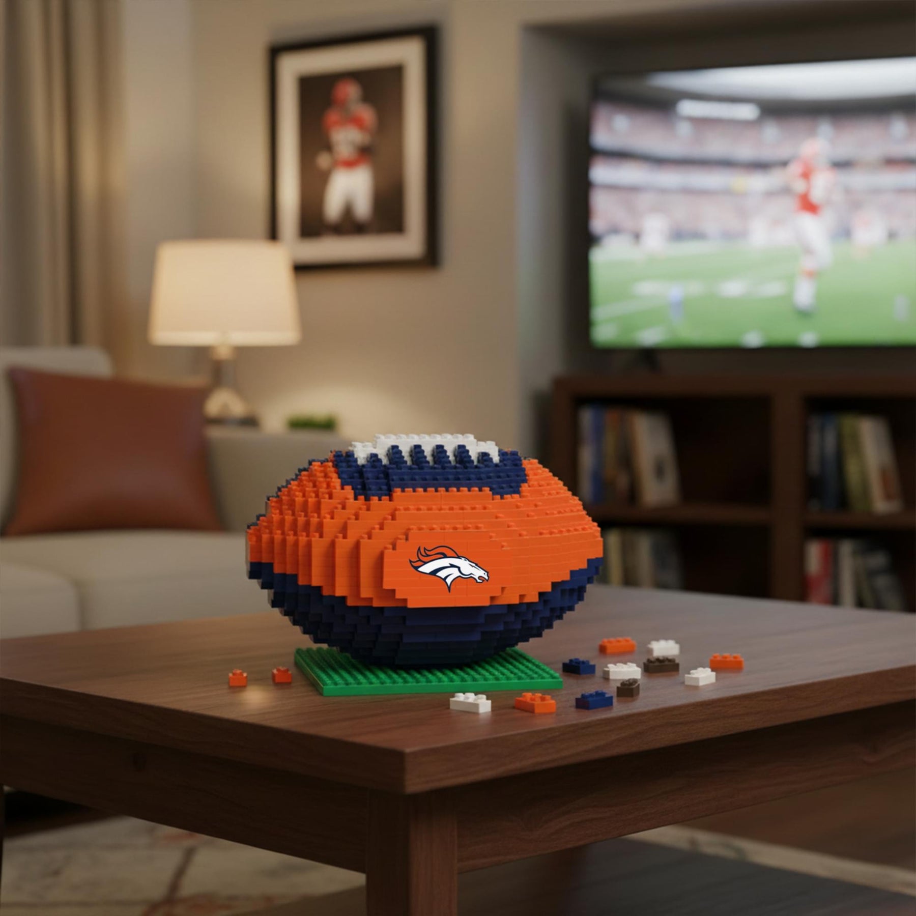 Denver Broncos NFL BRXLZ Football 728-Piece Building Block Set