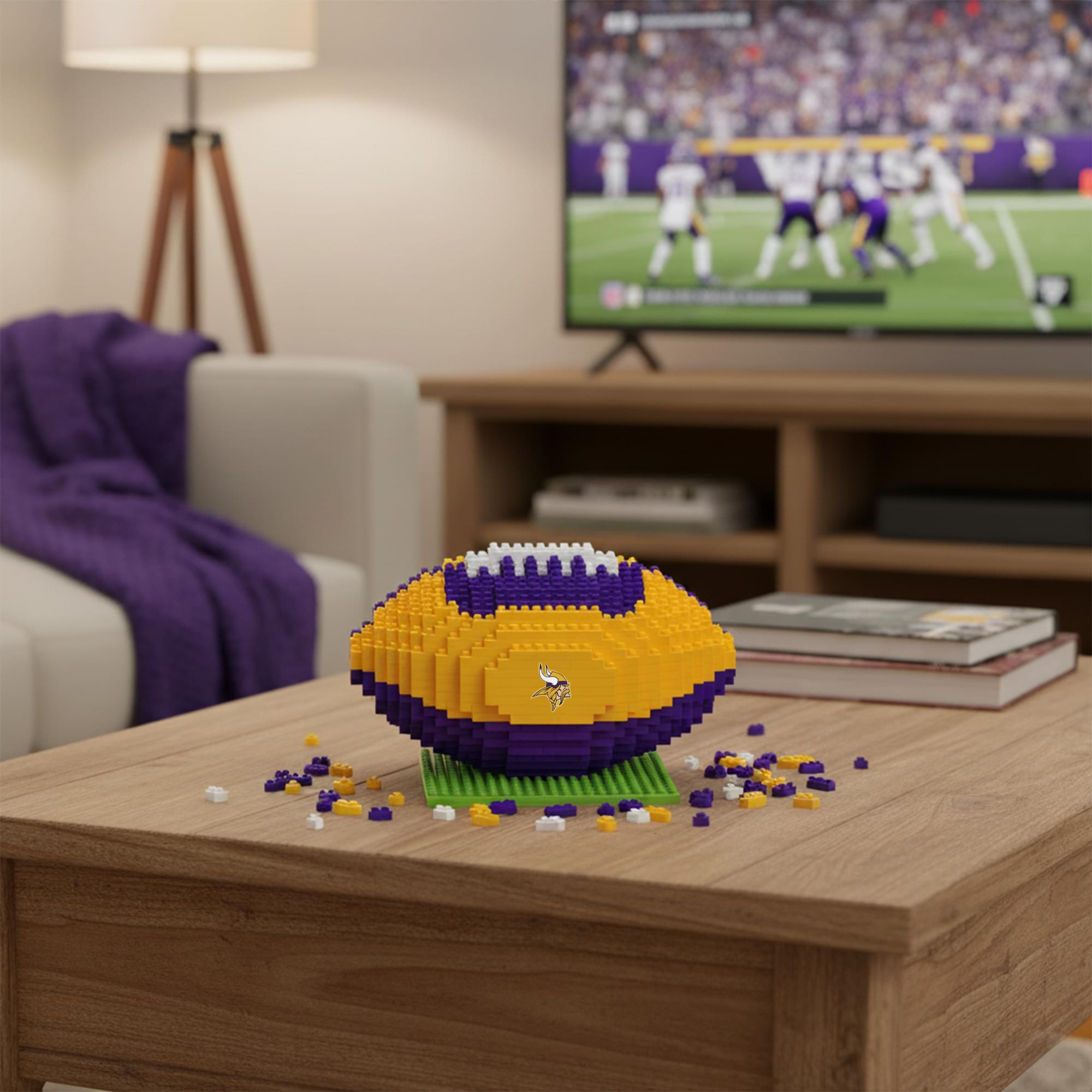 Minnesota Vikings NFL BRXLZ Football 728-Piece Building Block Set