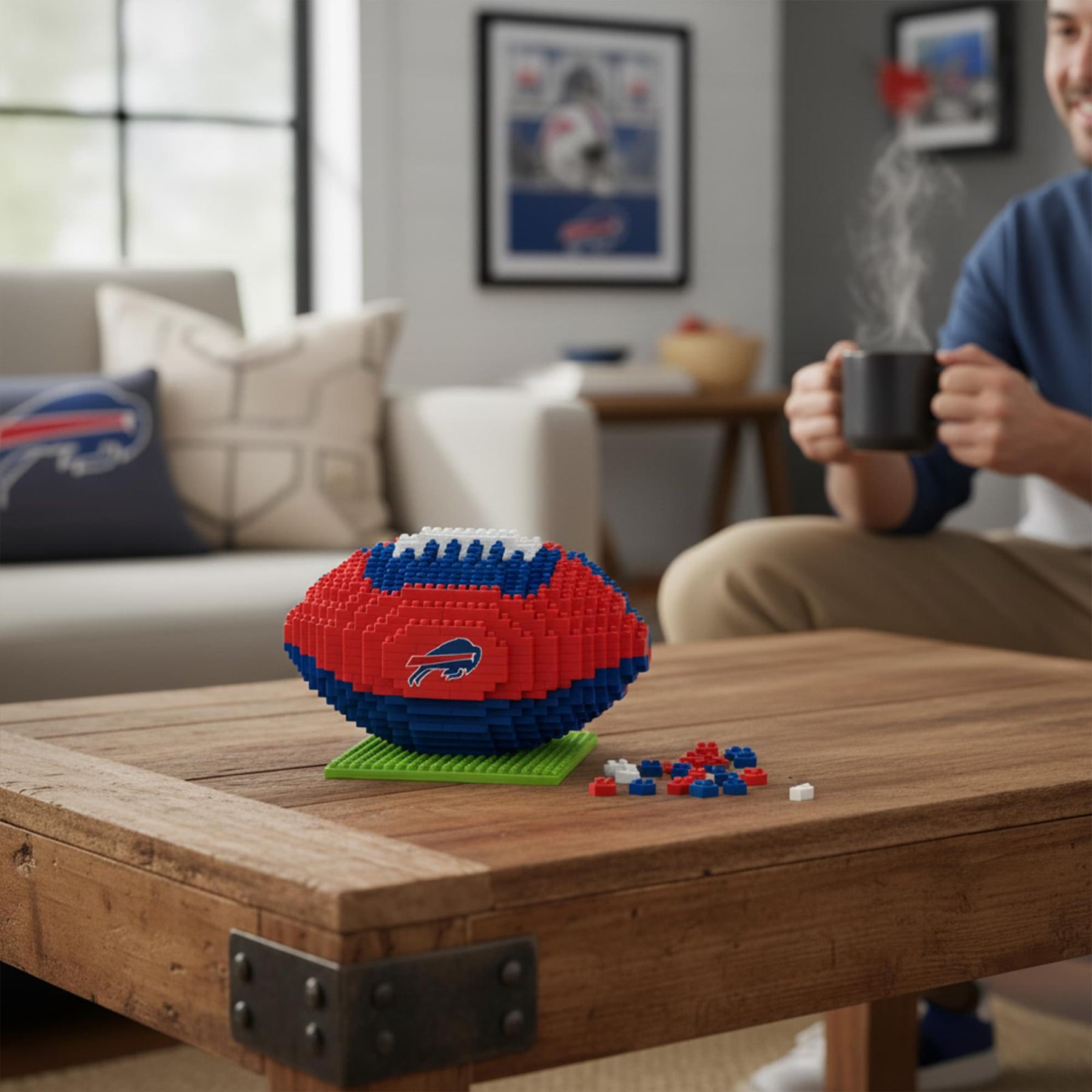 Buffalo Bills NFL BRXLZ Football 728-Piece Building Block Set