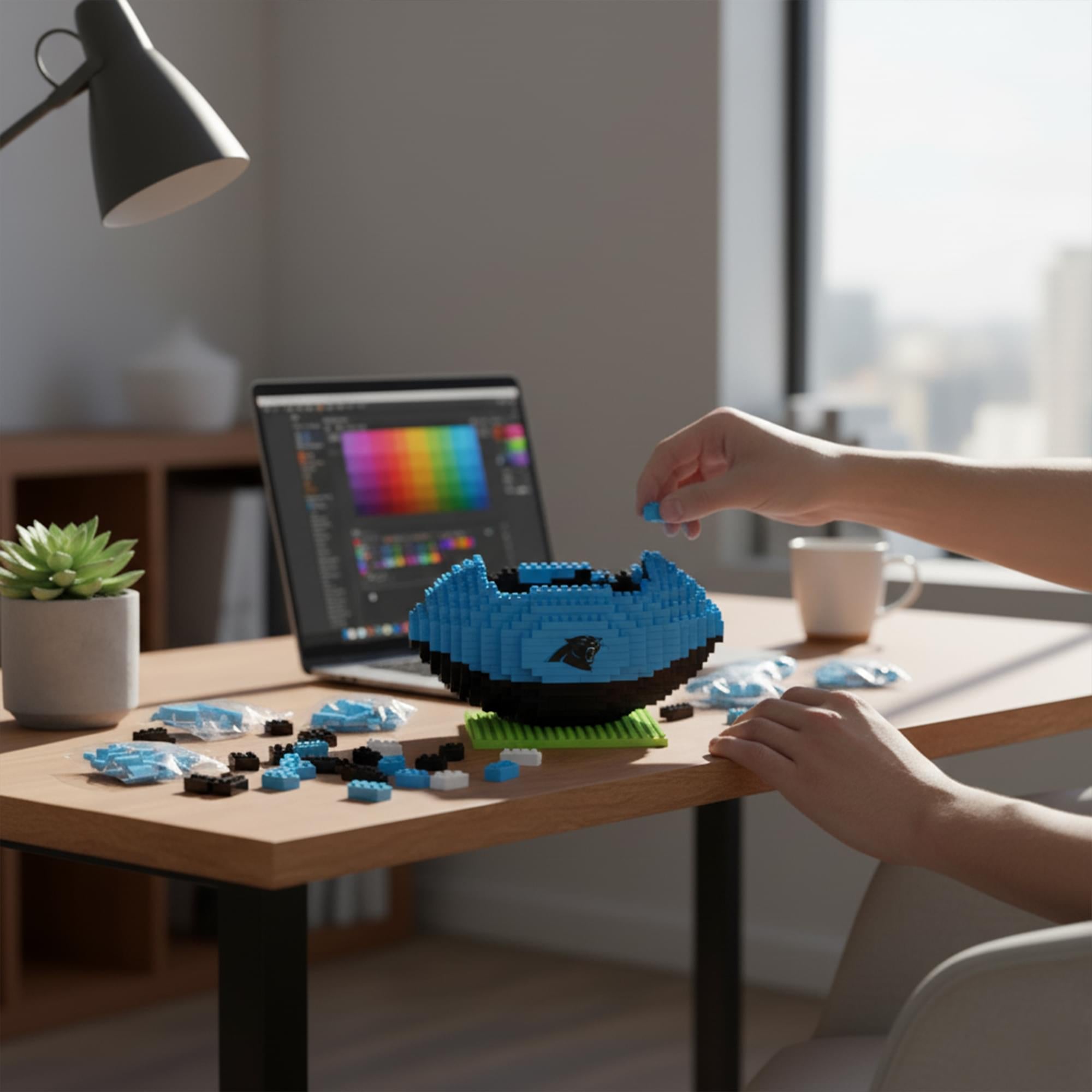 Carolina Panthers NFL BRXLZ Football 704-Piece Building Block Set