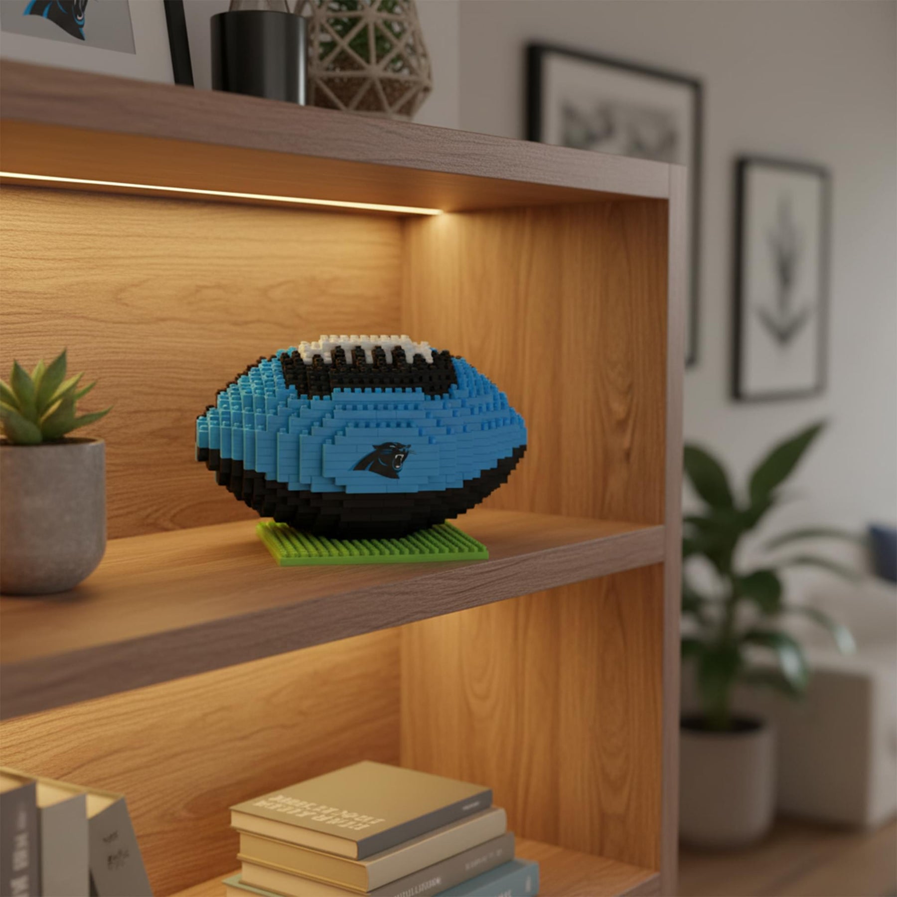 Carolina Panthers NFL BRXLZ Football 704-Piece Building Block Set