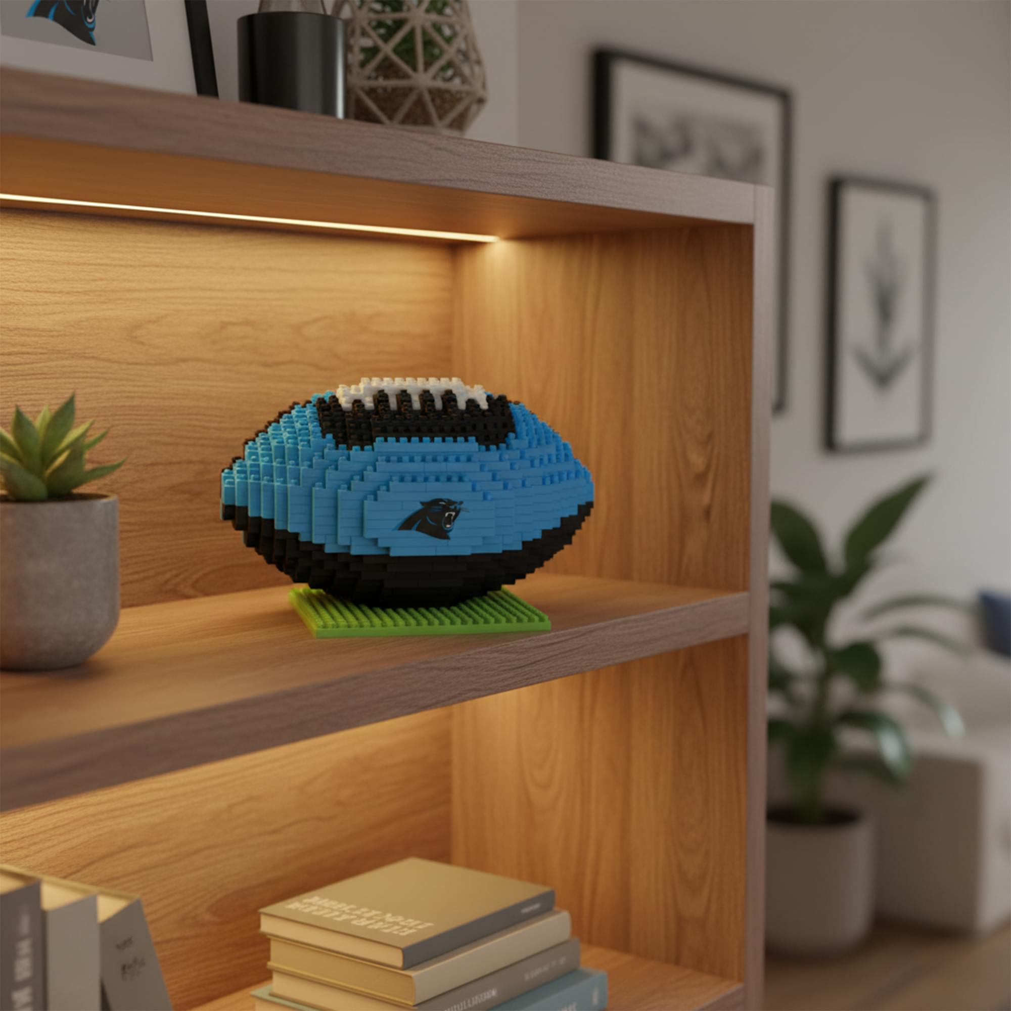 Carolina Panthers NFL BRXLZ Football 704-Piece Building Block Set