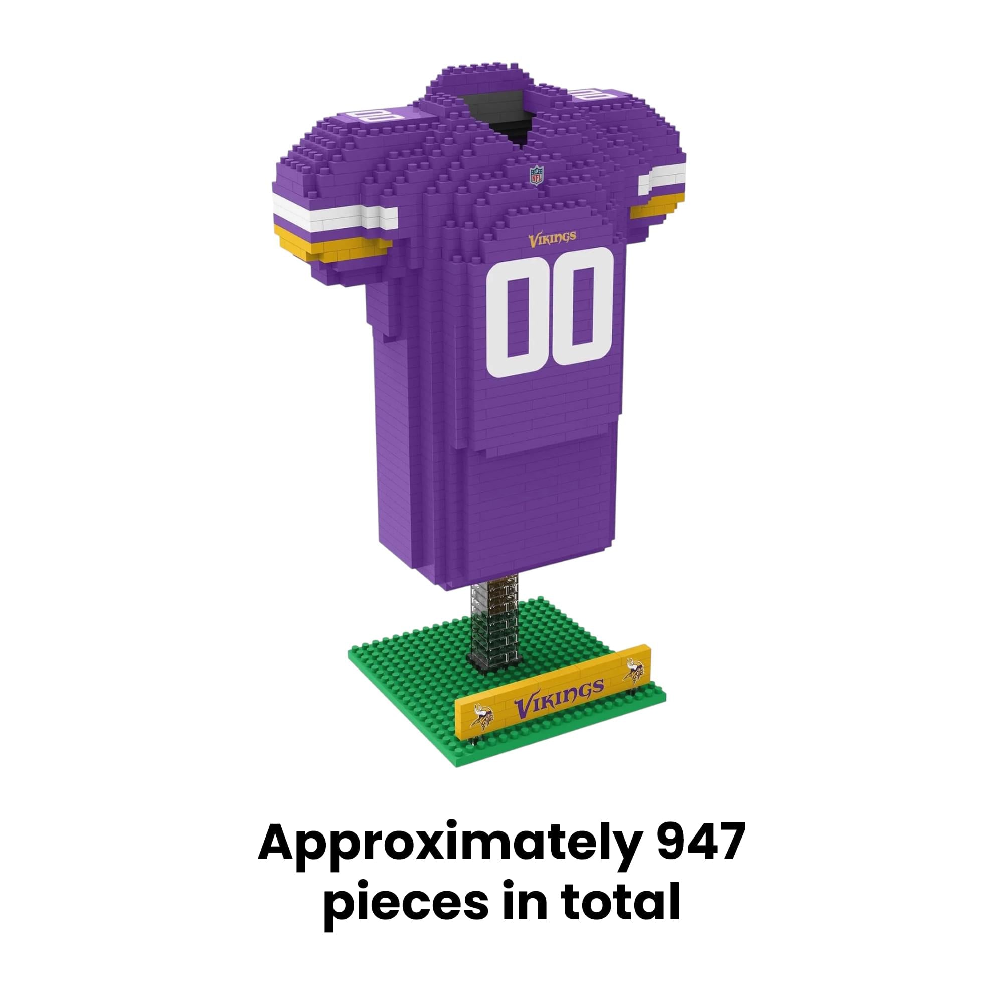 Minnesota Vikings NFL BRXLZ Jersey 947-Piece Building Block Set