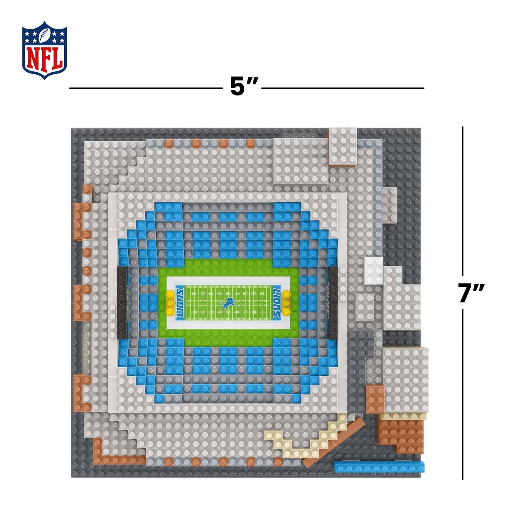 Detroit Lions NFL BRXLZ Mini Stadium 1201-Piece Building Block Set