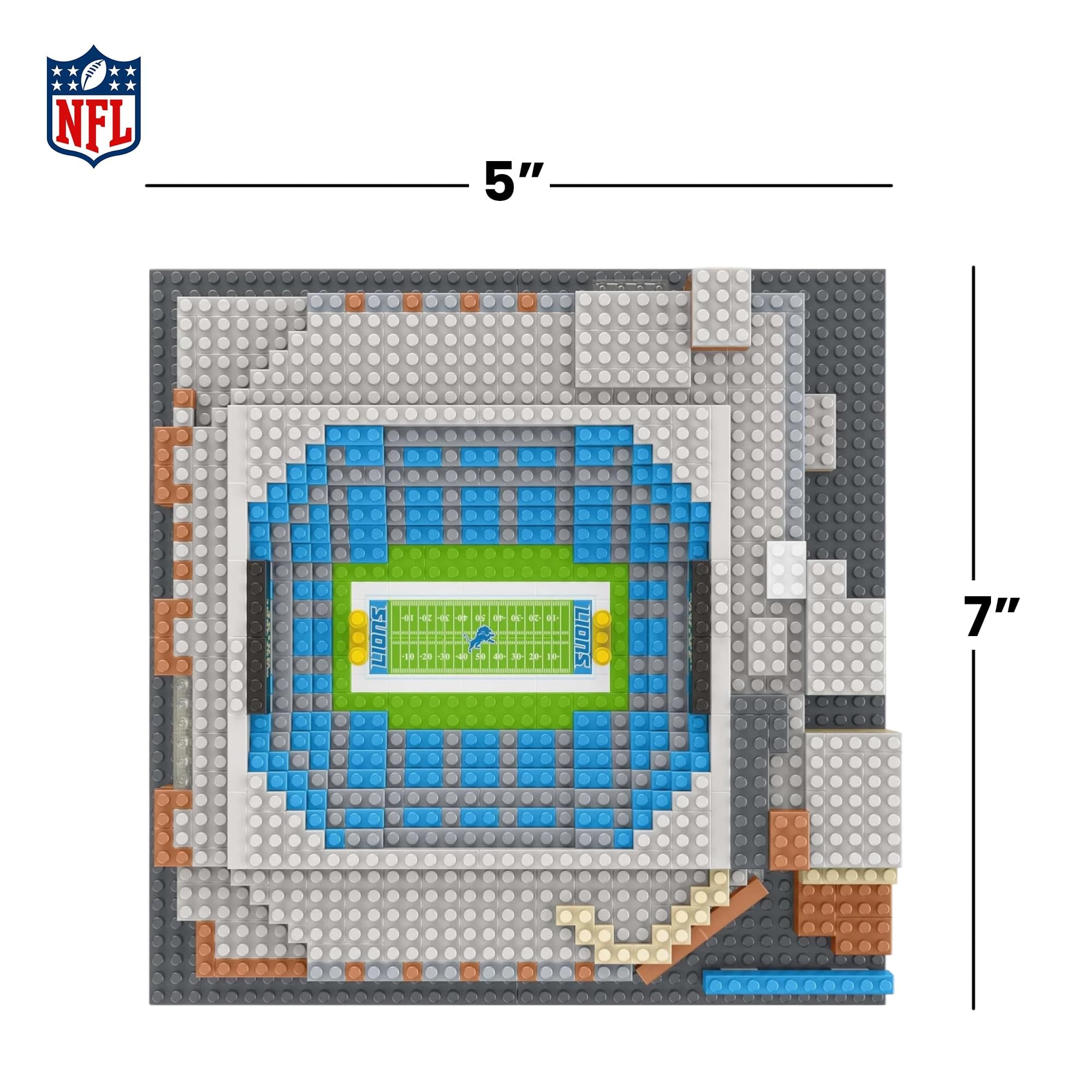 Detroit Lions NFL BRXLZ Mini Stadium 1201-Piece Building Block Set
